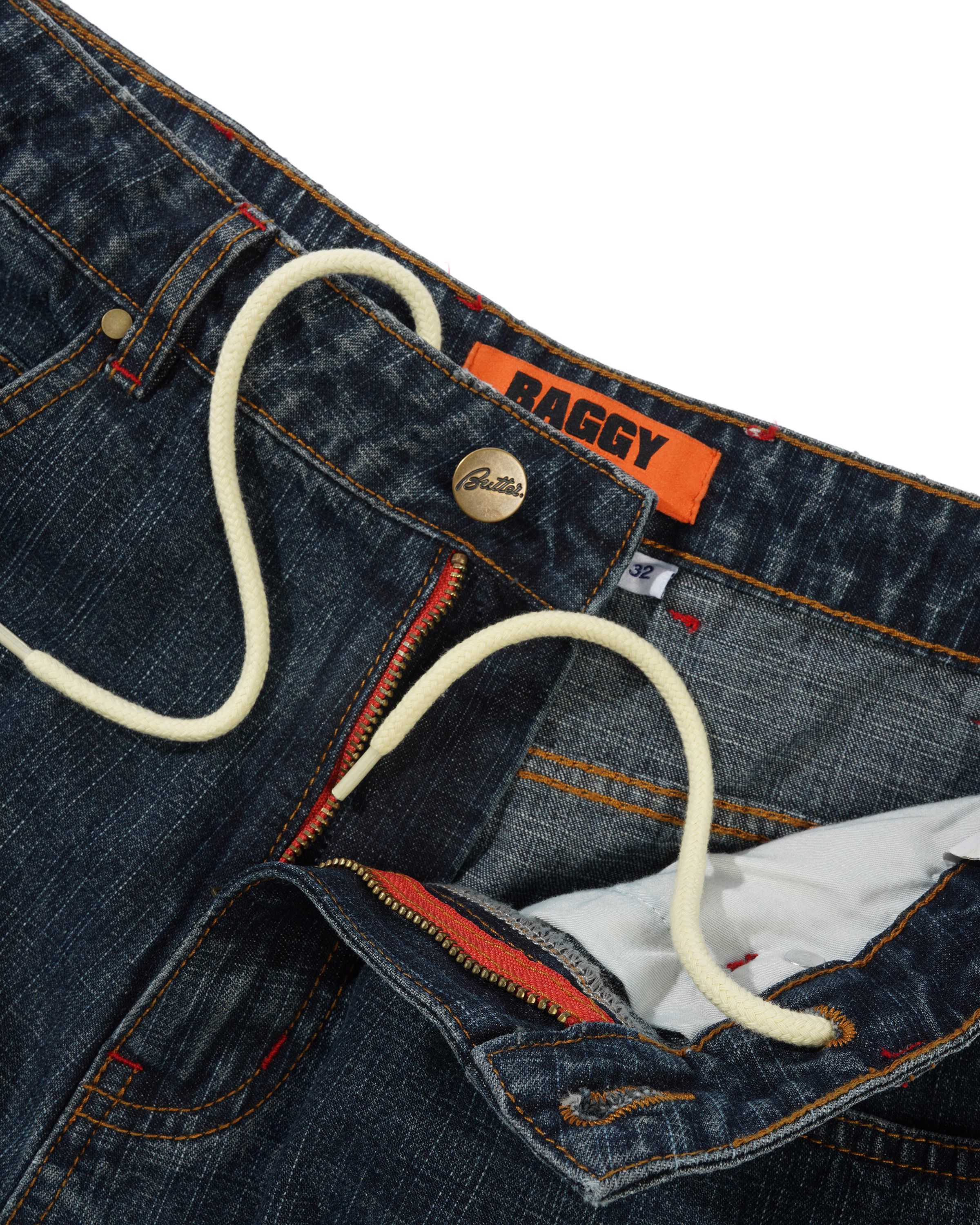 BUTTER - BLOTCH DENIM JEANS - NAVY