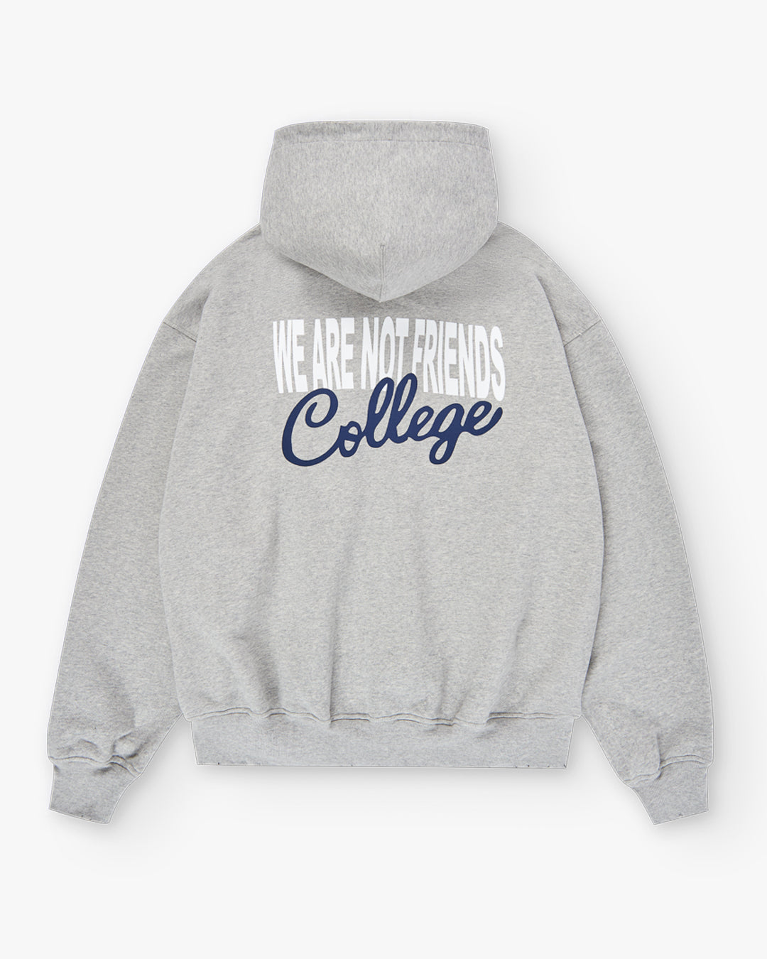 WE ARE NOT FRIENDS - BOXY COLLEGE HOODIE