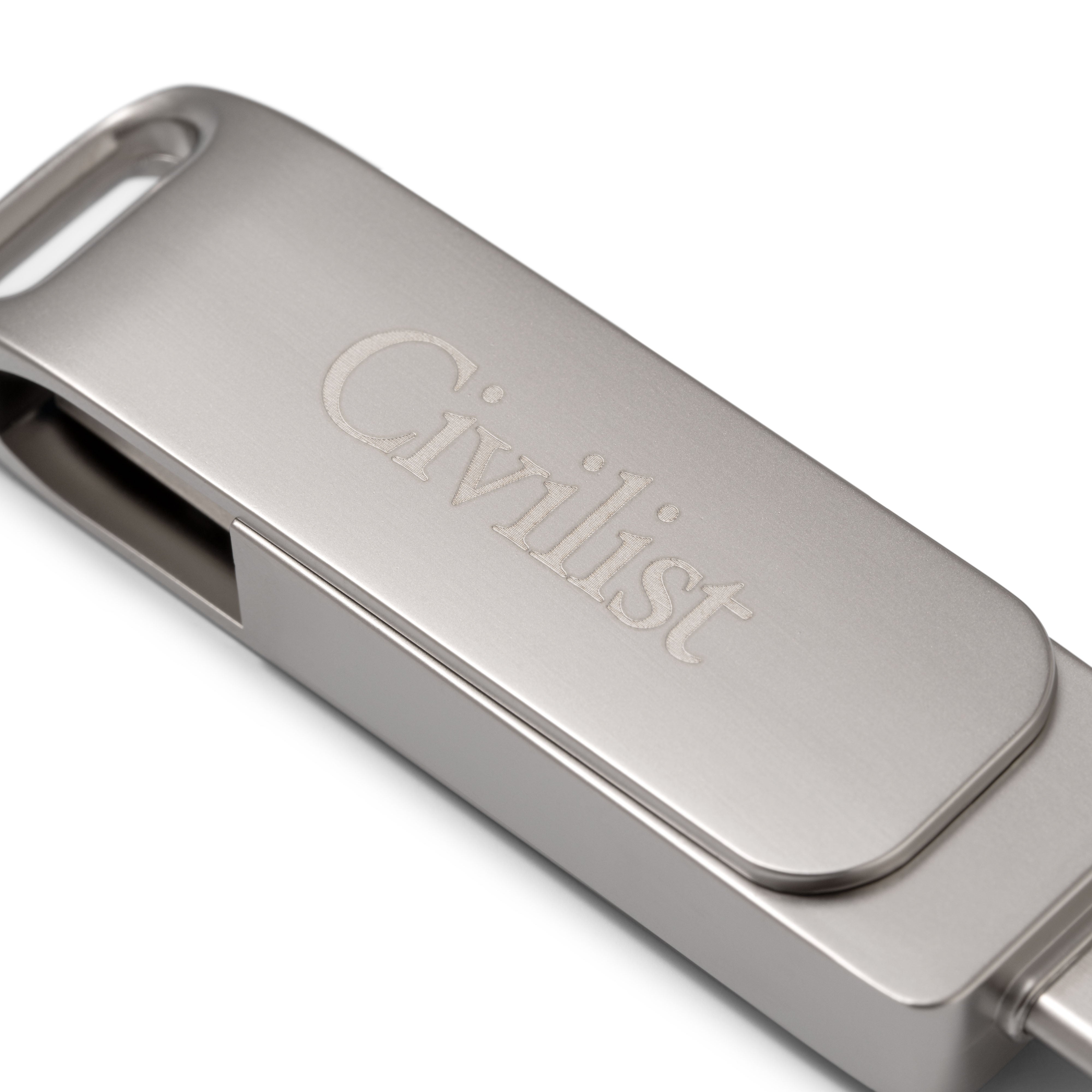 CIVILIST - 2 IN 1 USB STICK - SILVER