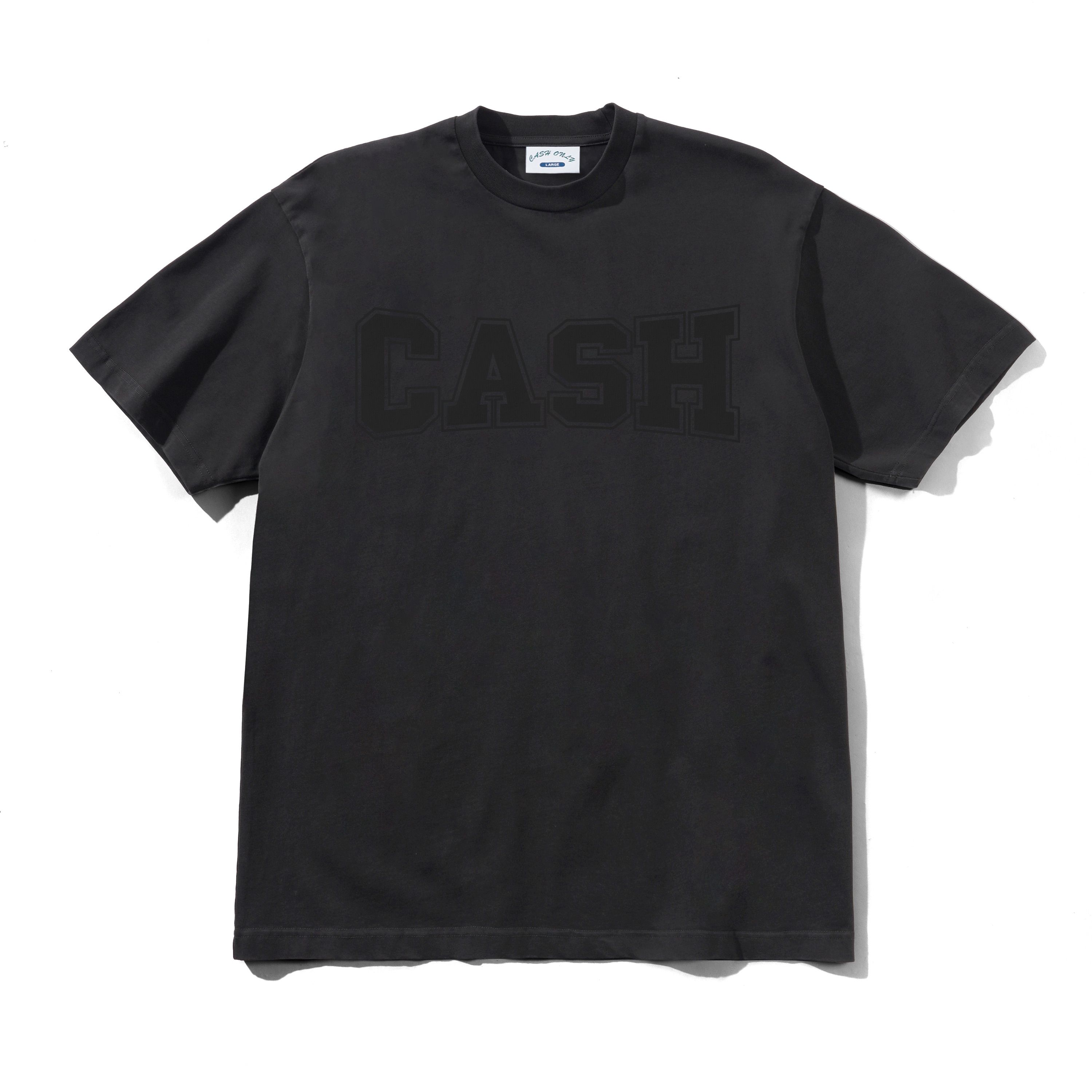 CASH ONLY - CAMPUS TEE - WASHED BLACK