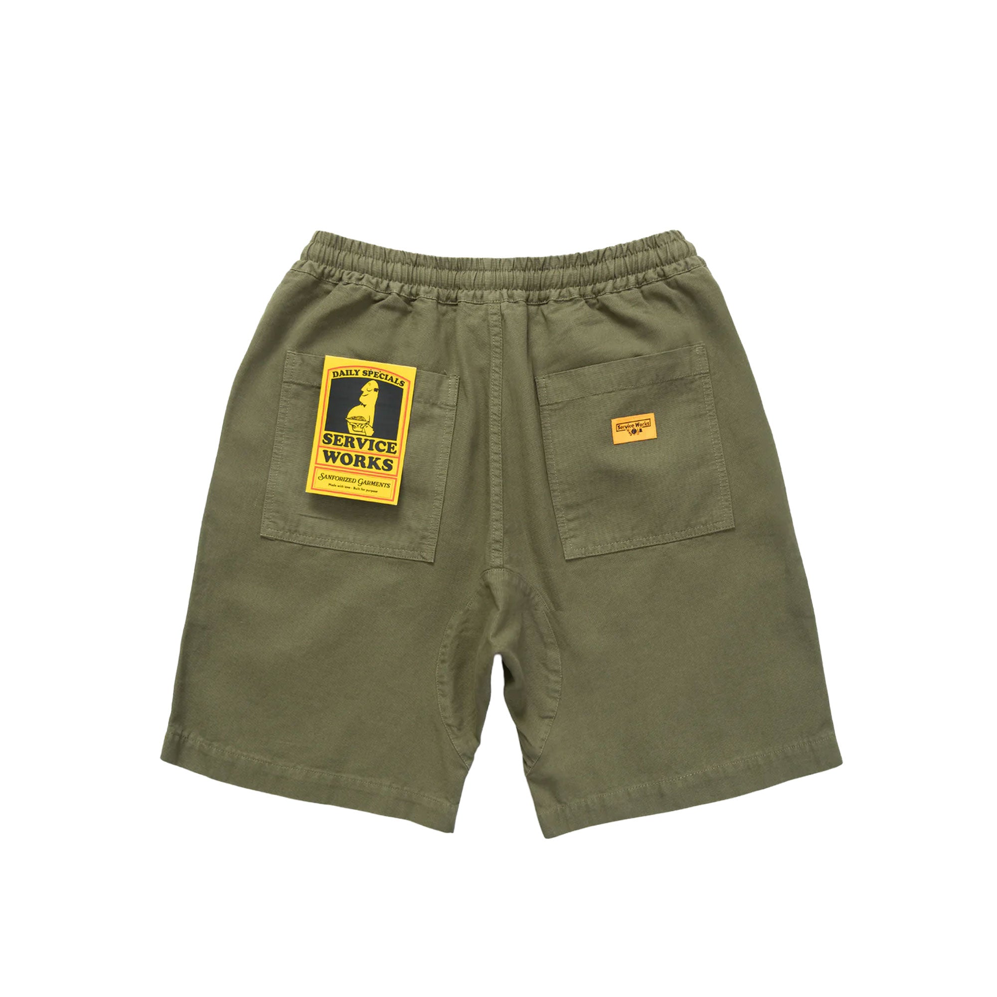 SERVICE WORKS - Classic Chef Shorts - Olive