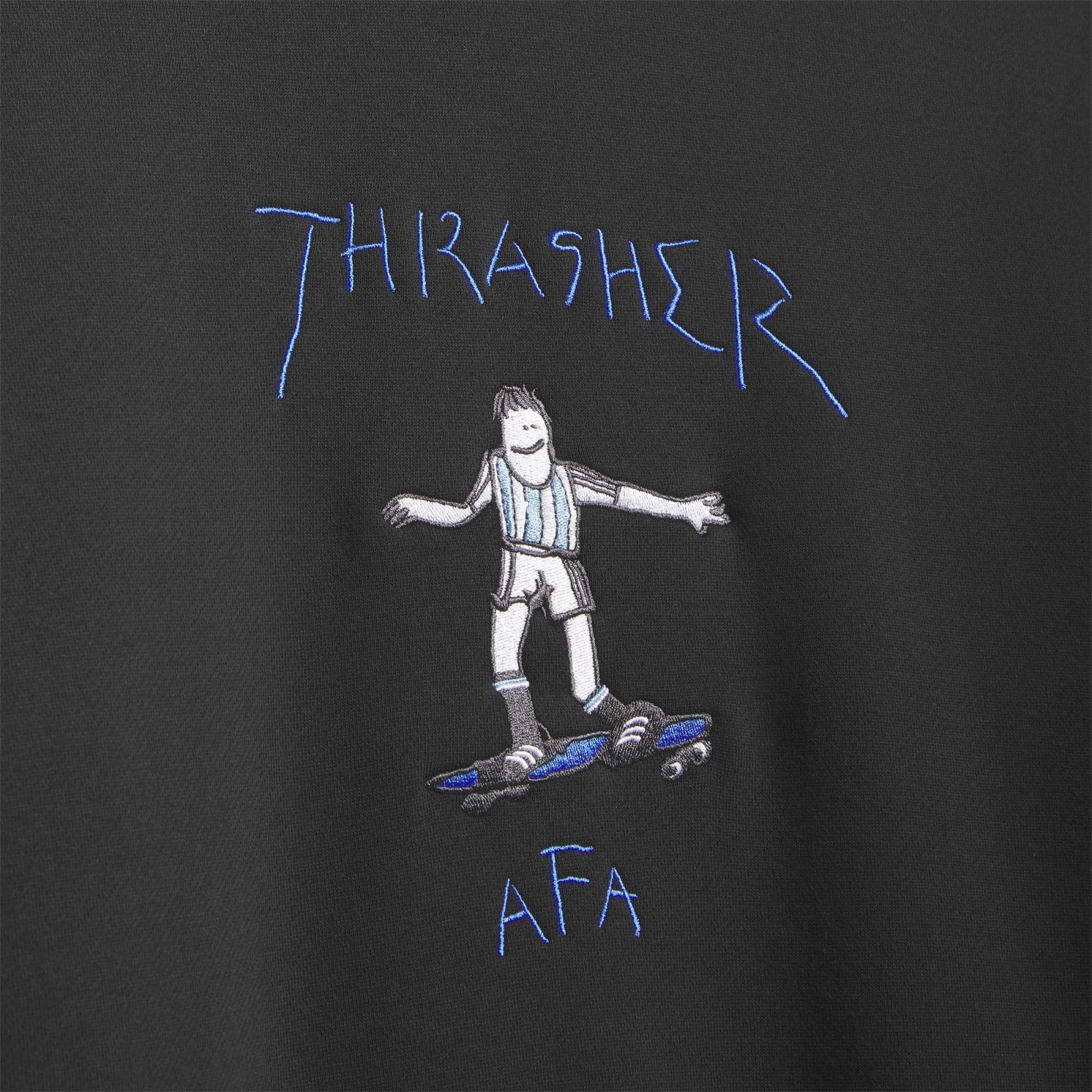 ADIDAS - THRASHER X AFA HOODIE - BLACK