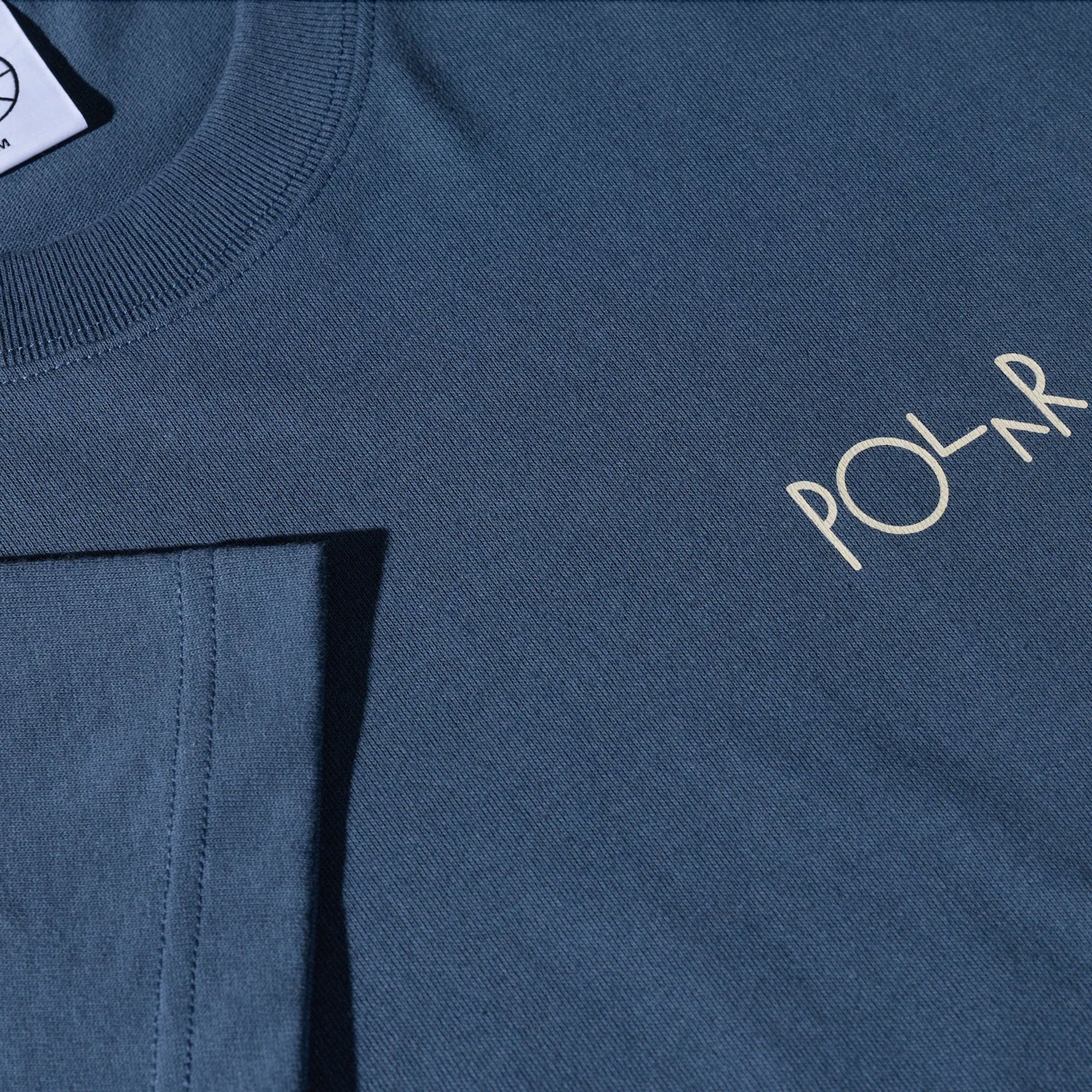 POLAR - CONTRAST TEE I STROKE LOGO - GREY BLUE