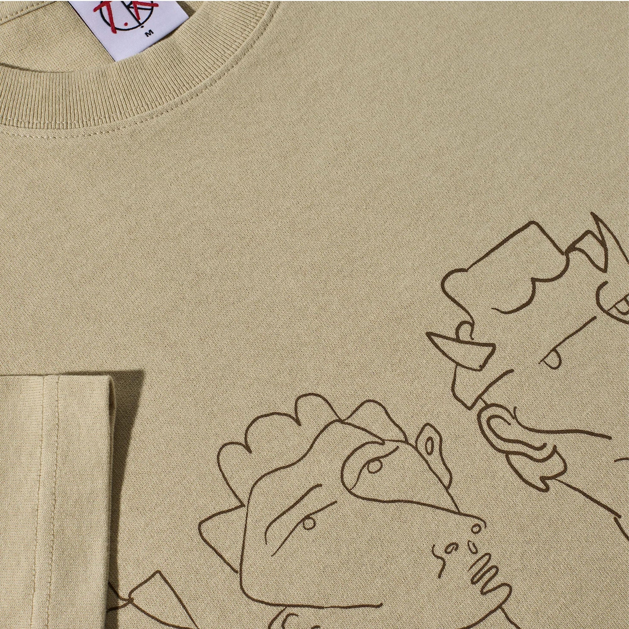 POLAR - Contrast Tee | 8 Heads - Sand/Brown