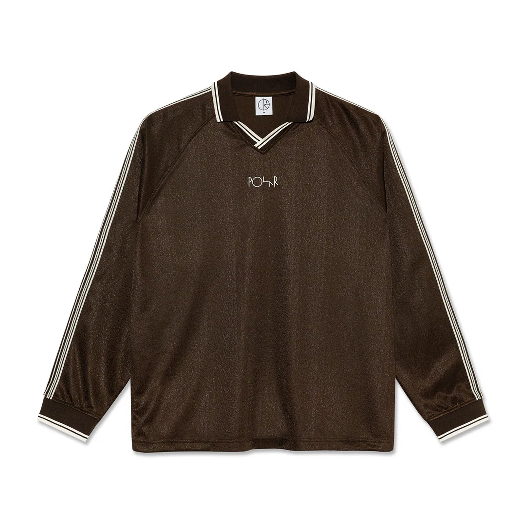 POLAR - DAVIE LS SHIRT - CHOCOLATE/IVORY