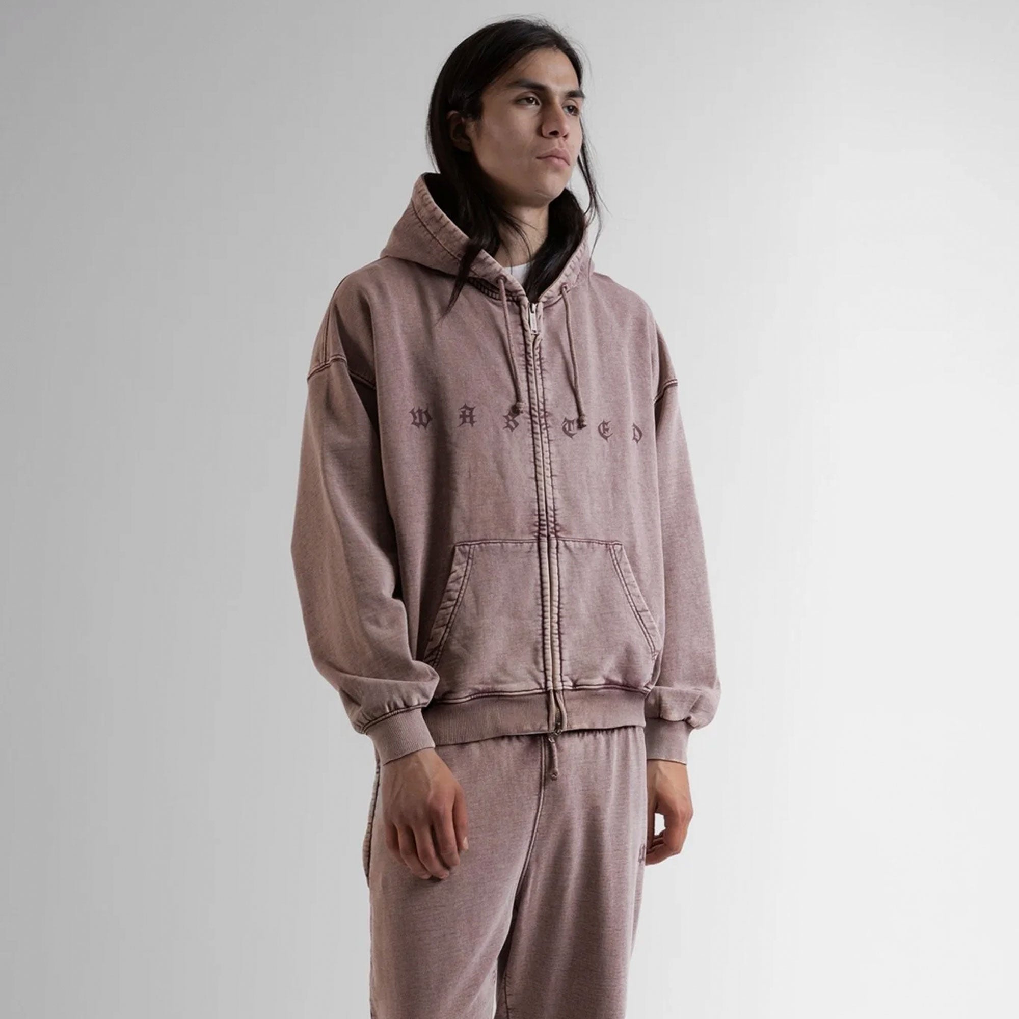 WASTED PARIS - Hoodie Zip Splinter - Faded FUDG