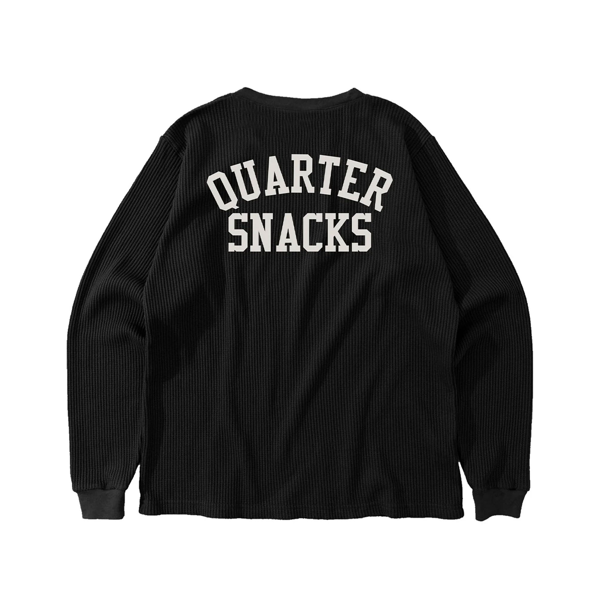 QUARTERSNACK - Printed Thermal Longsleeve - BLACK