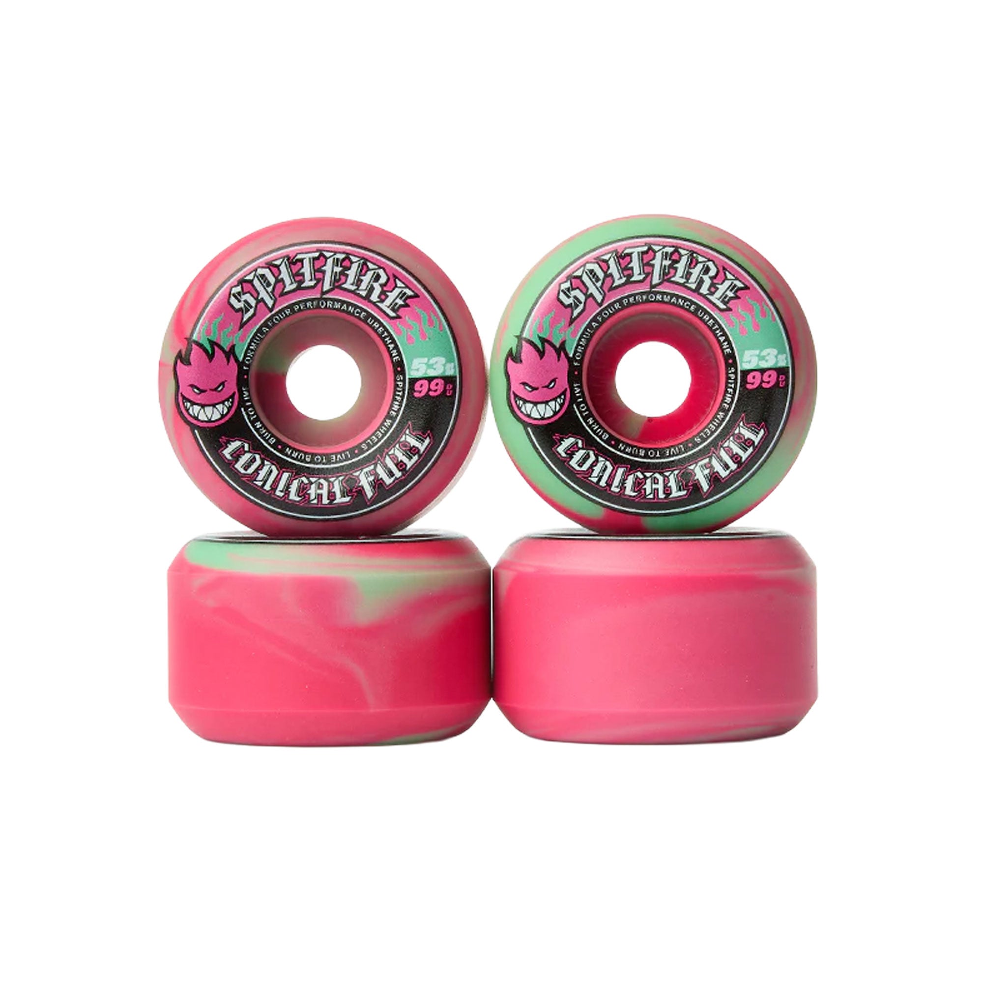 SPITFIRE - F4 - CONICAL FULL - 53MM - 99d PINK SWIRL
