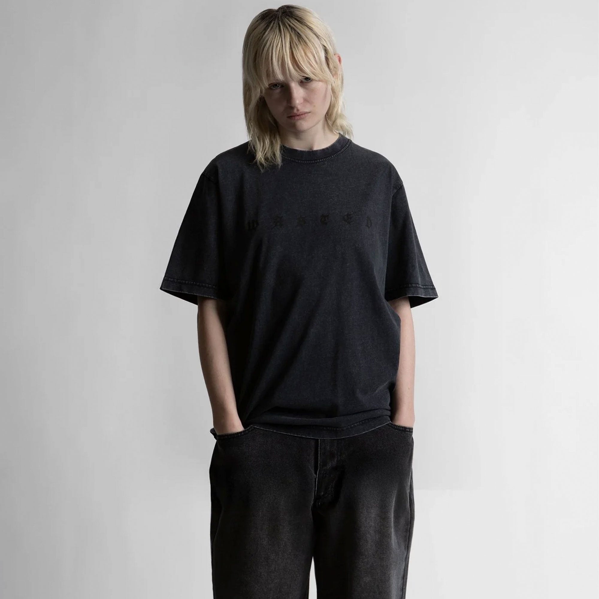 WASTED PARIS - SPLINTER FADED T SHIRT - BLACK
