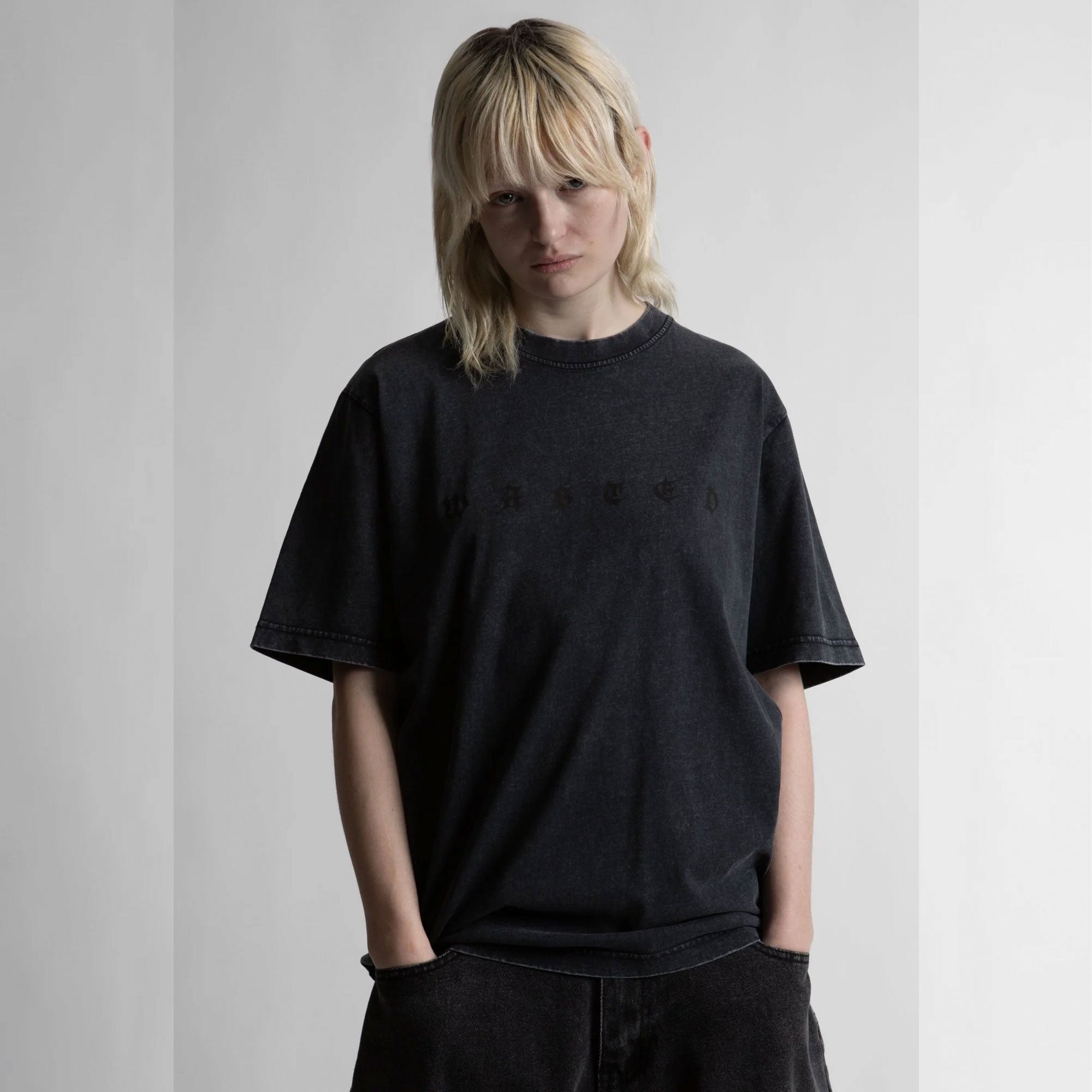 WASTED PARIS - SPLINTER FADED T SHIRT - BLACK