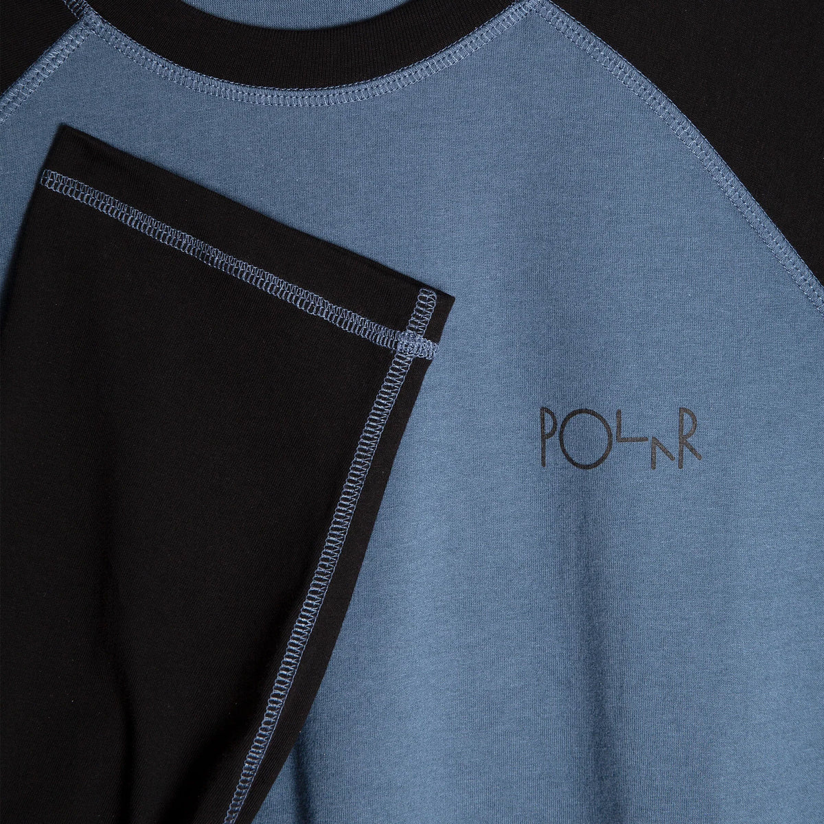 POLAR - Stevie LS Tee - Grey Blue/Black