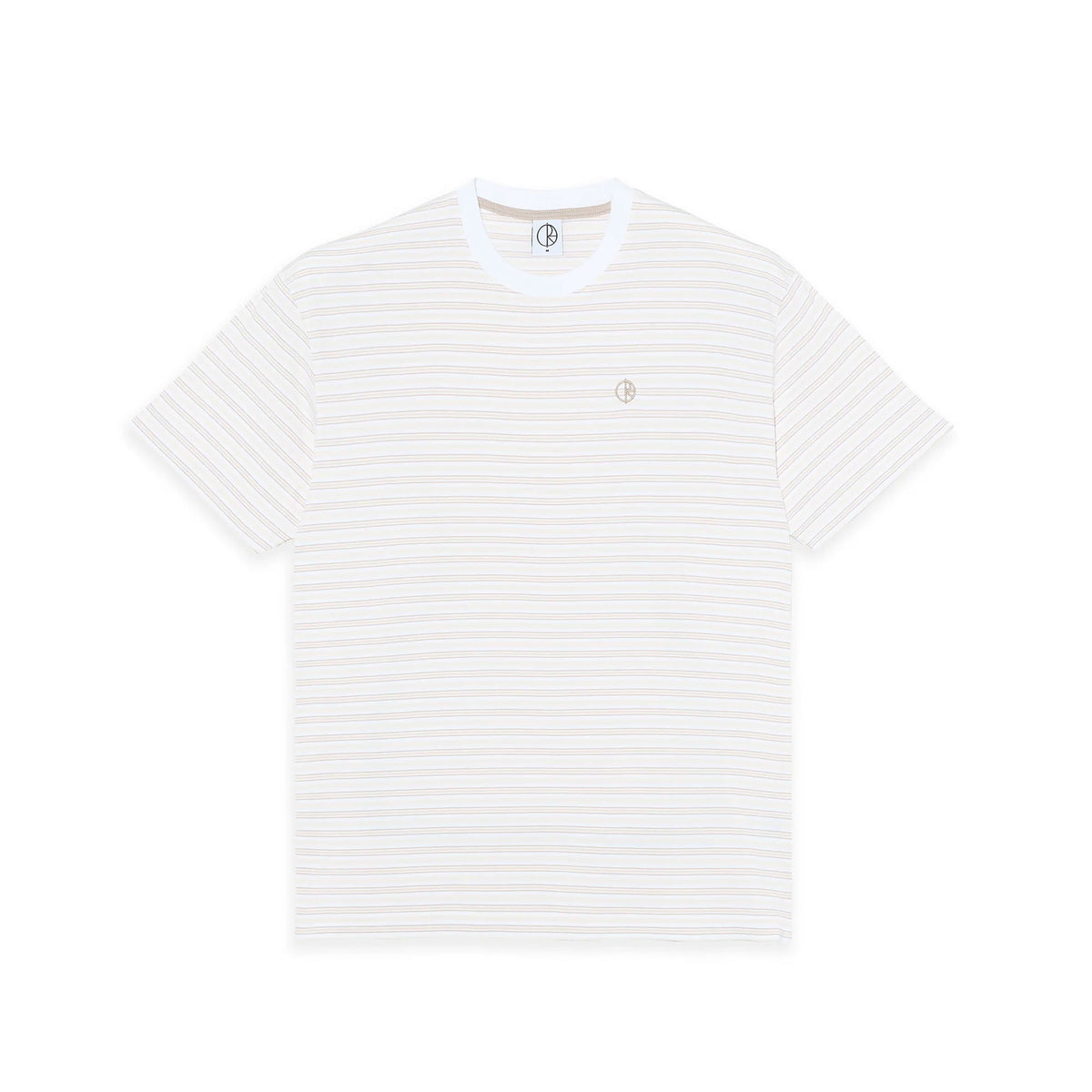 POLAR - Tee | Stripe - White/Taupe