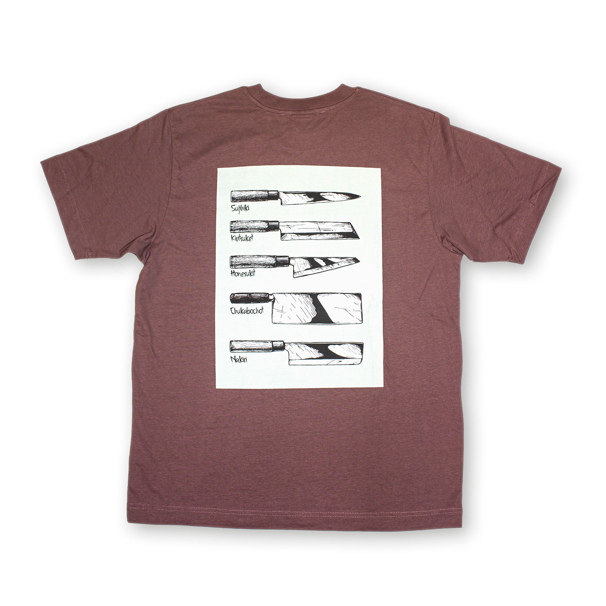 LAPLAZA - KNIFE T-SHIRT - BROWNRED