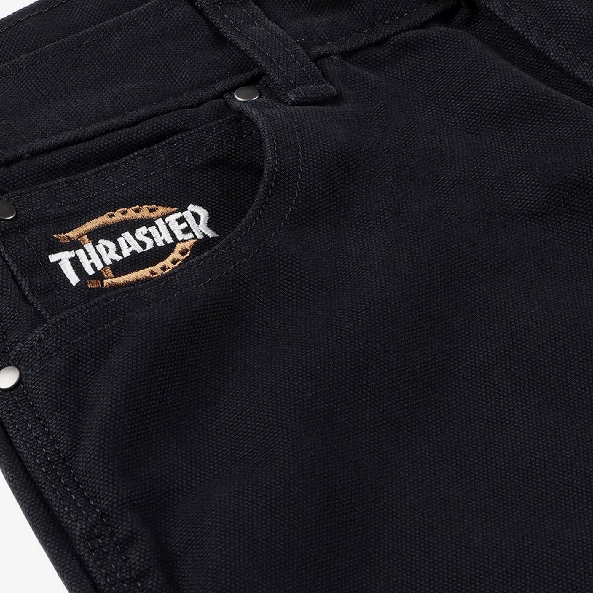 DICKIES - X TRASHER DOUBLE KNEE PANTS - BLACK