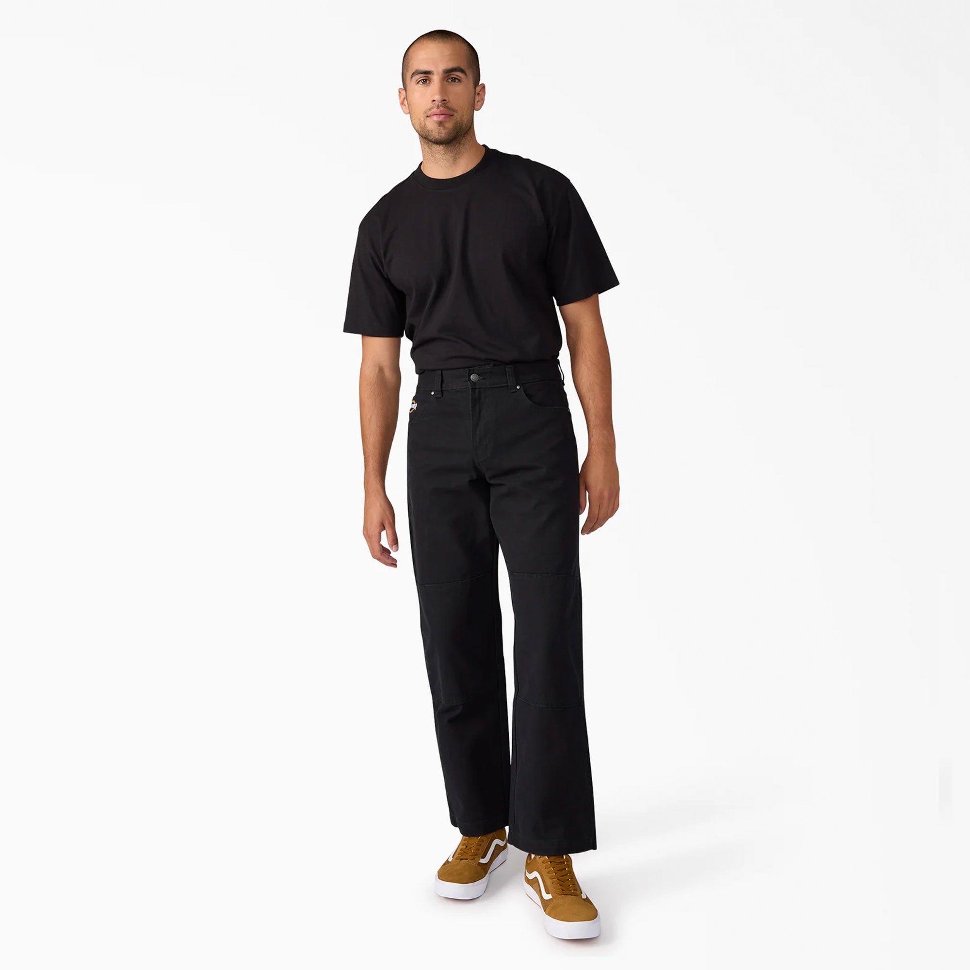 DICKIES - X TRASHER DOUBLE KNEE PANTS - BLACK