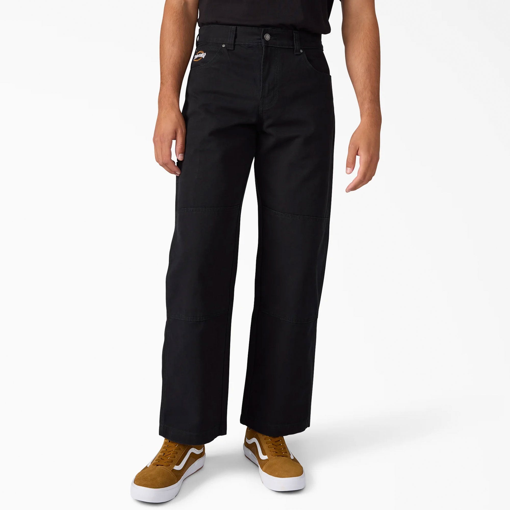 DICKIES - X TRASHER DOUBLE KNEE PANTS - BLACK