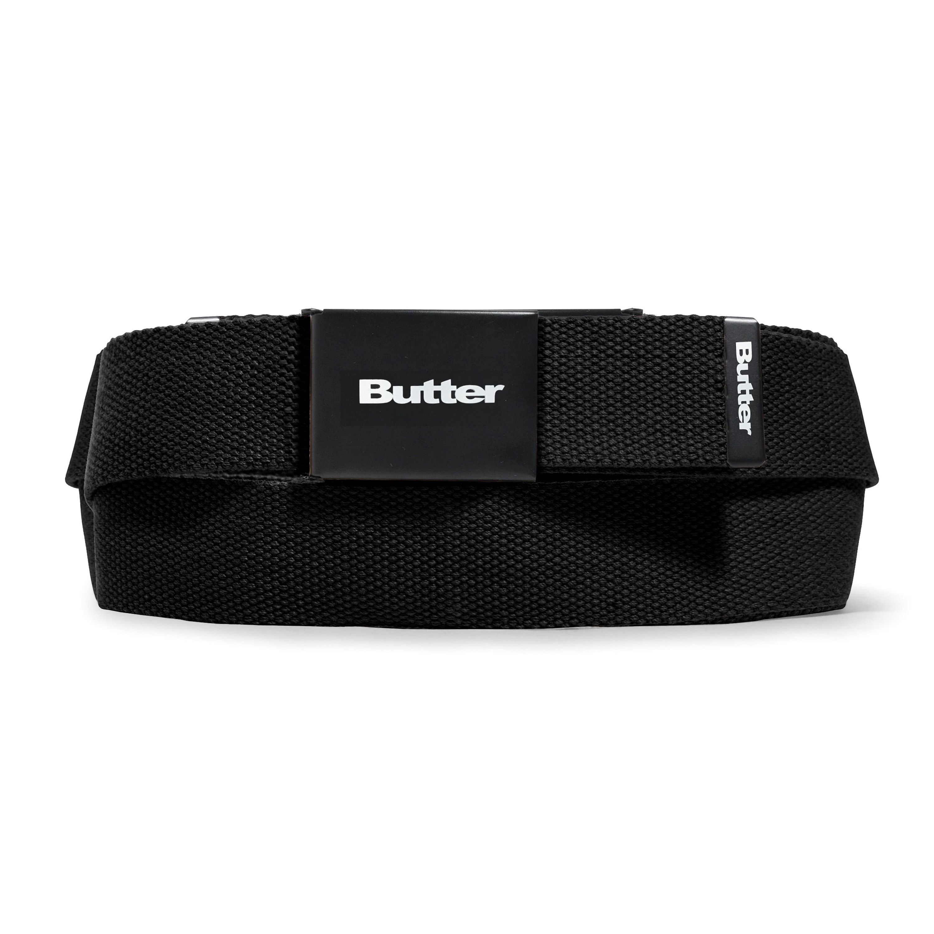 BUTTER - Logo Woven Belt - BLACK