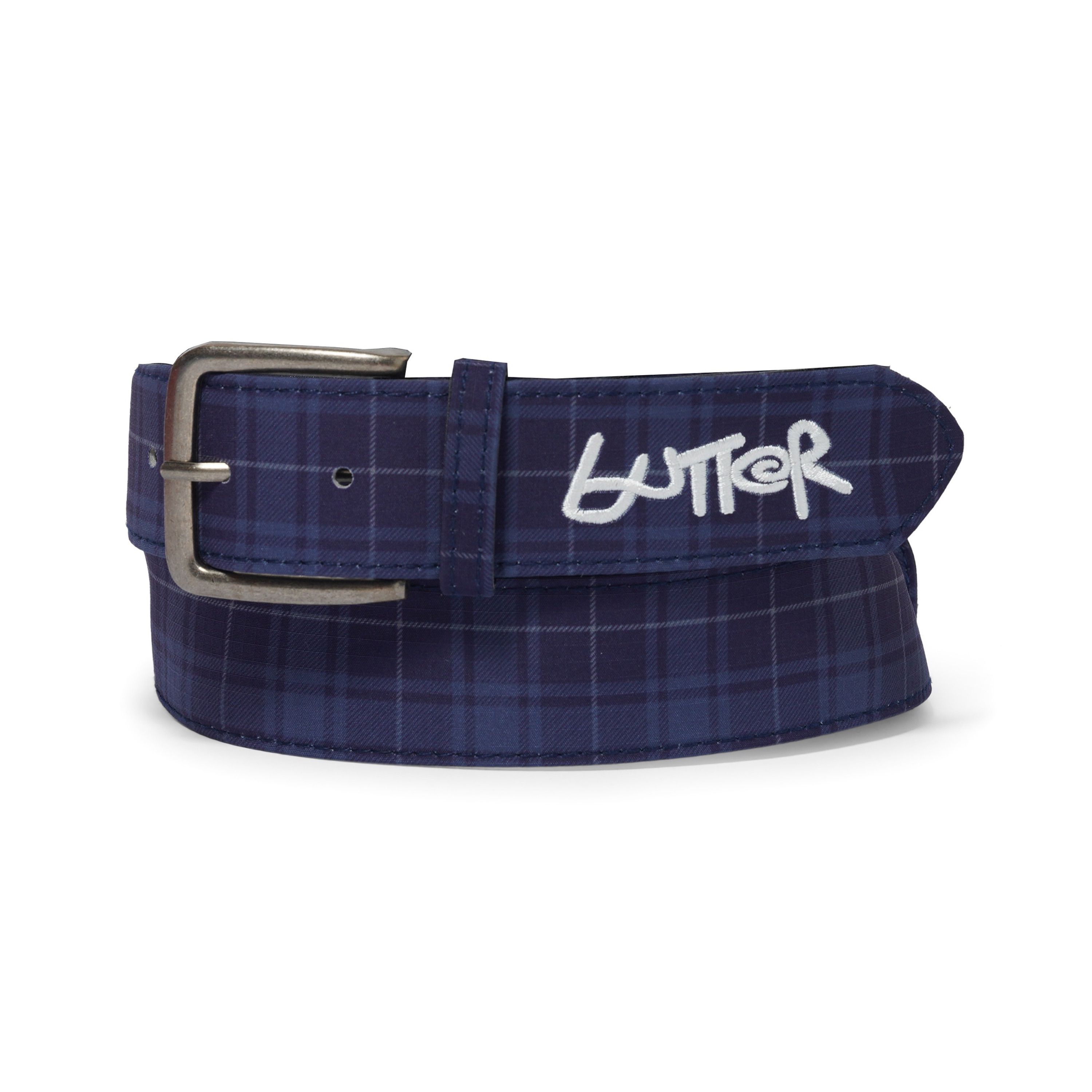 BUTTER - Plaid Belt - NAVY