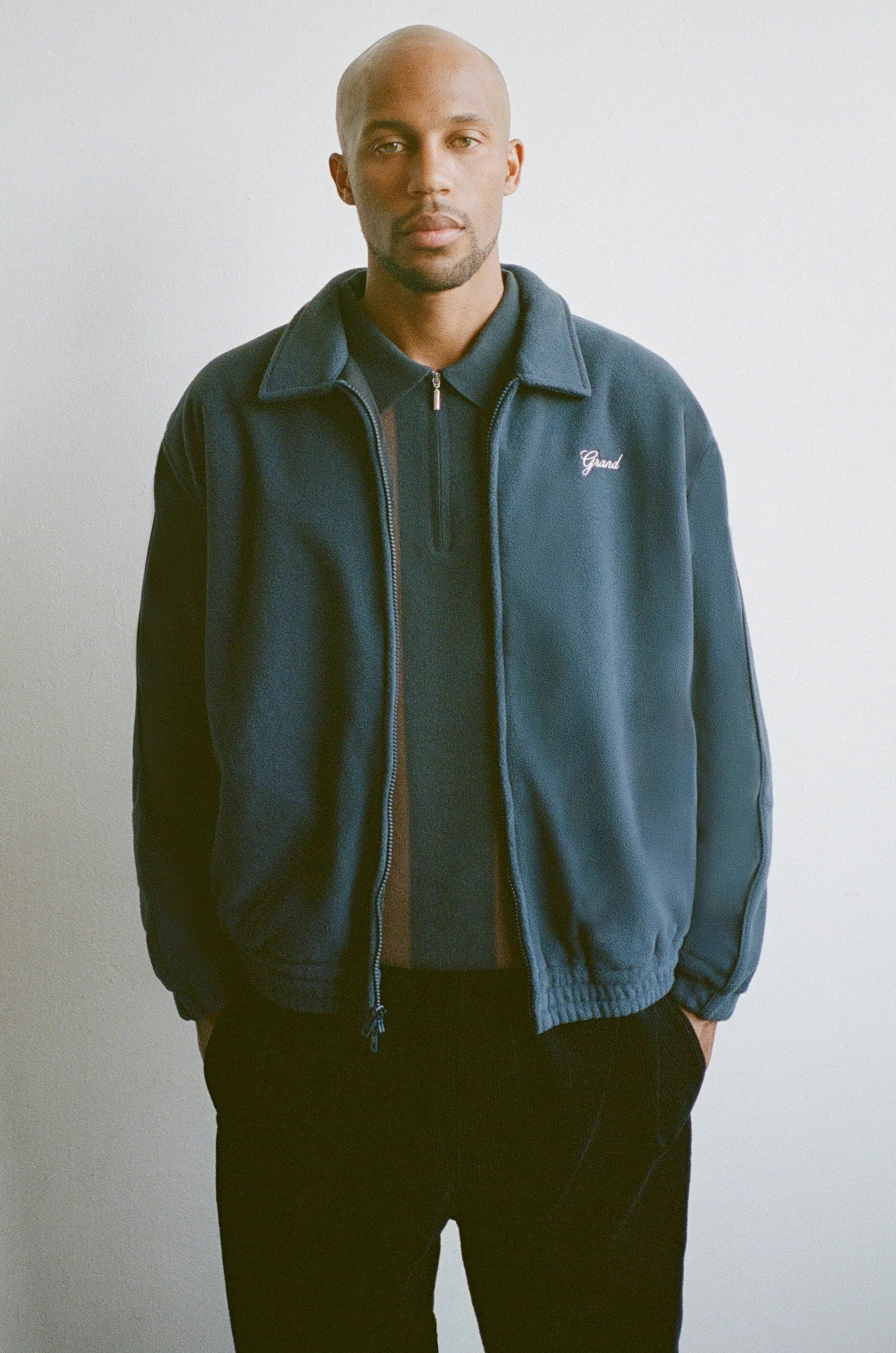 GRAND COLLECTION - POLAR FLEECE JACKET - MIDNIGHT NAVY