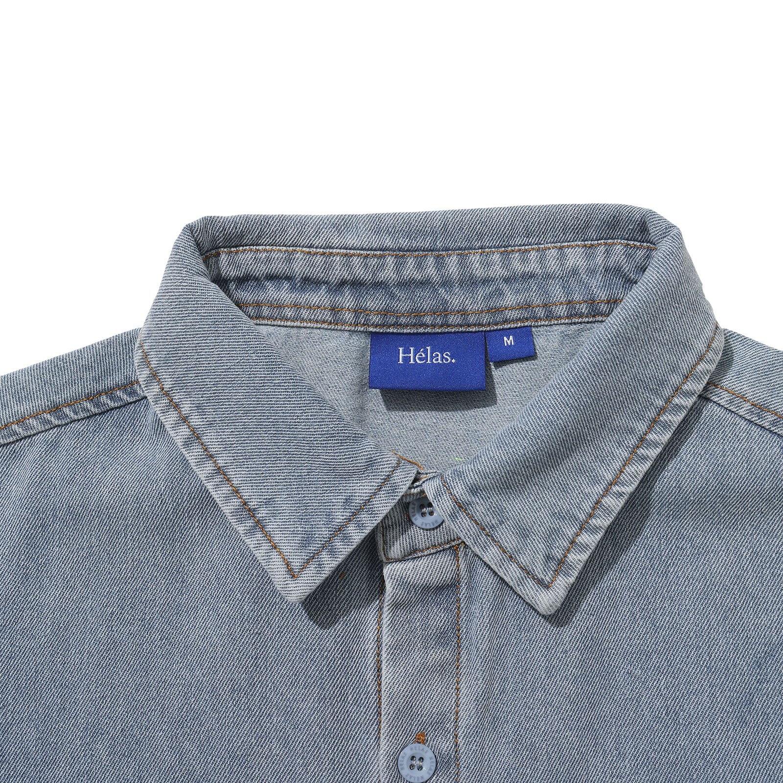 HÉLAS - BAD WASHED DENIM SHIRT - LIGHT BLUE