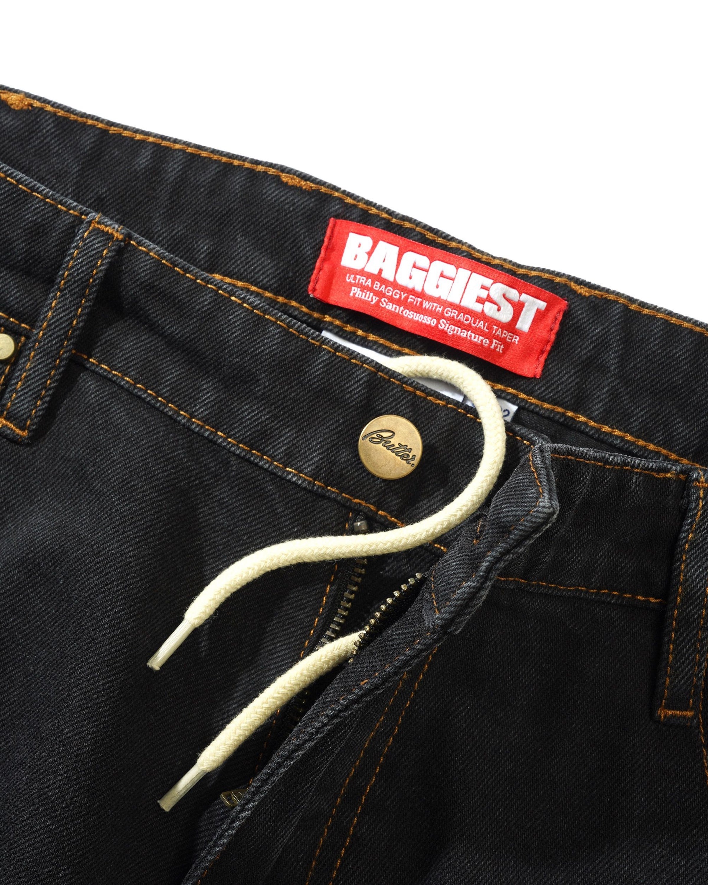 BUTTER - SANTOSUOSSO DENIM JEAN - WASHED BLACK
