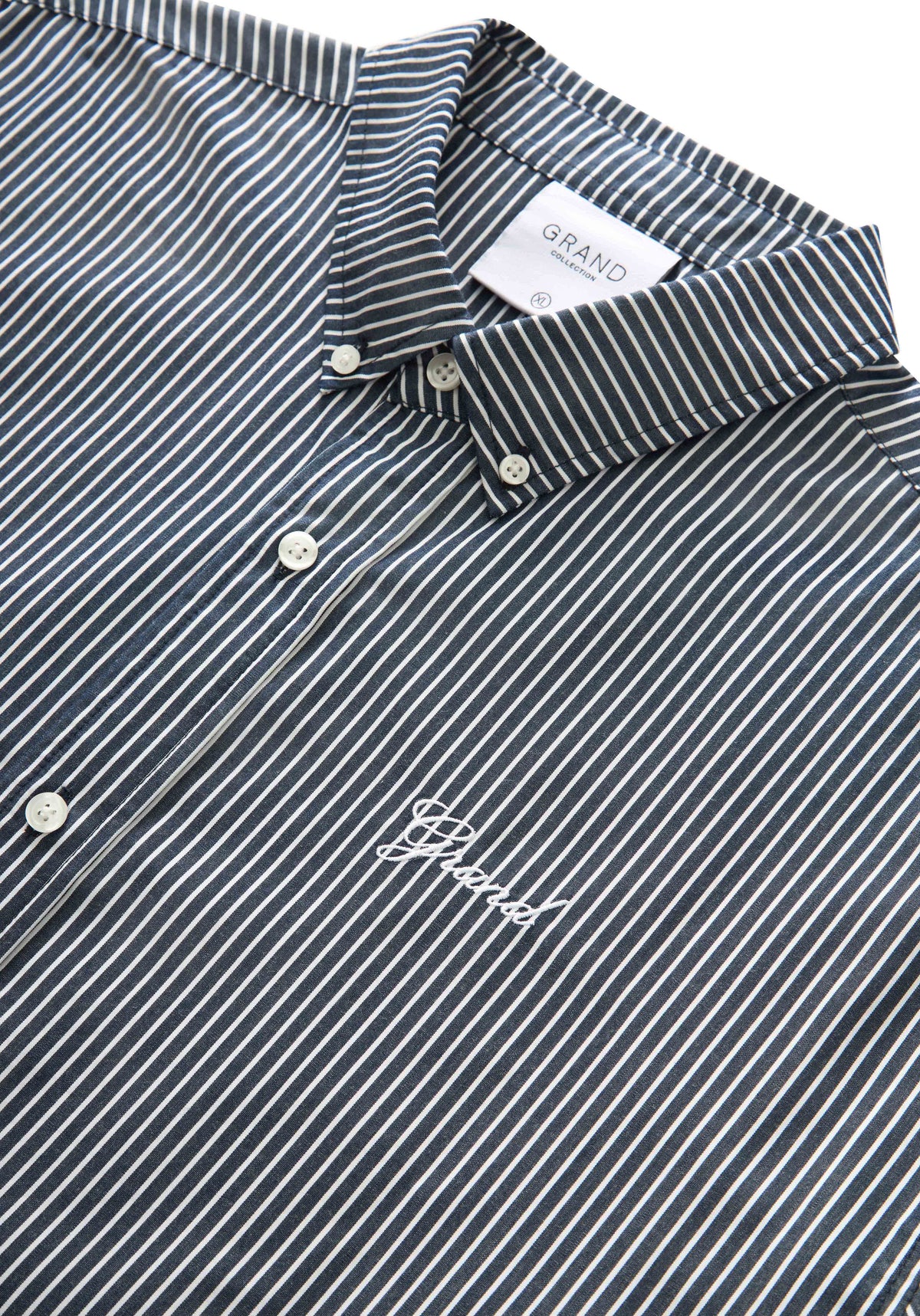 GRAND COLLECTION - BLAIR POPLIN SHIRT - NAVY