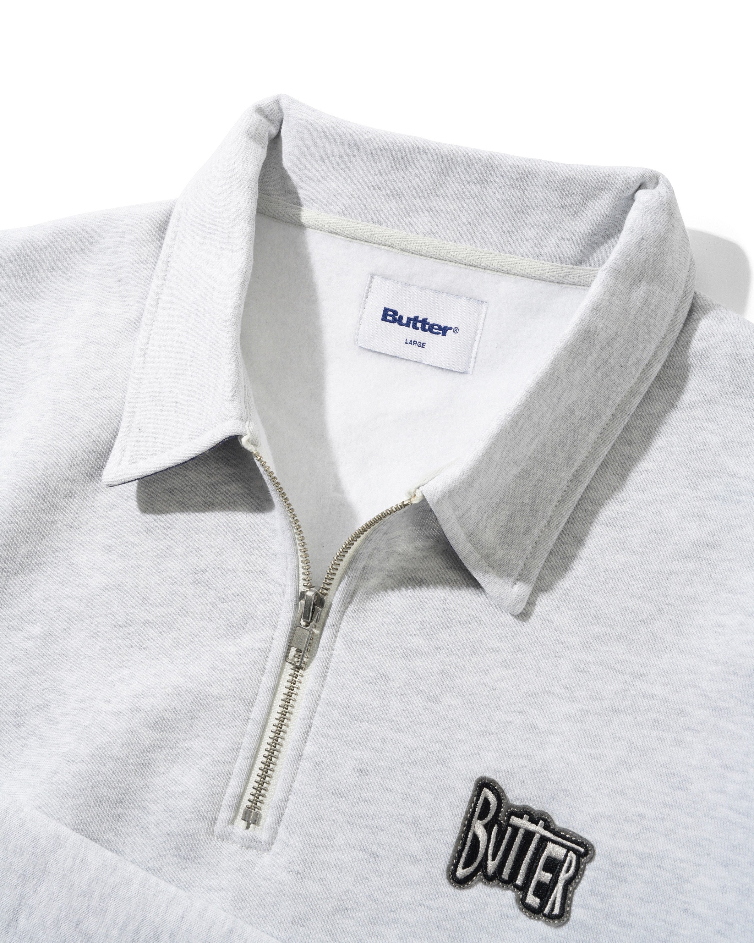 BUTTER - SKETCH 1/4 ZIP SWEATER - ASH