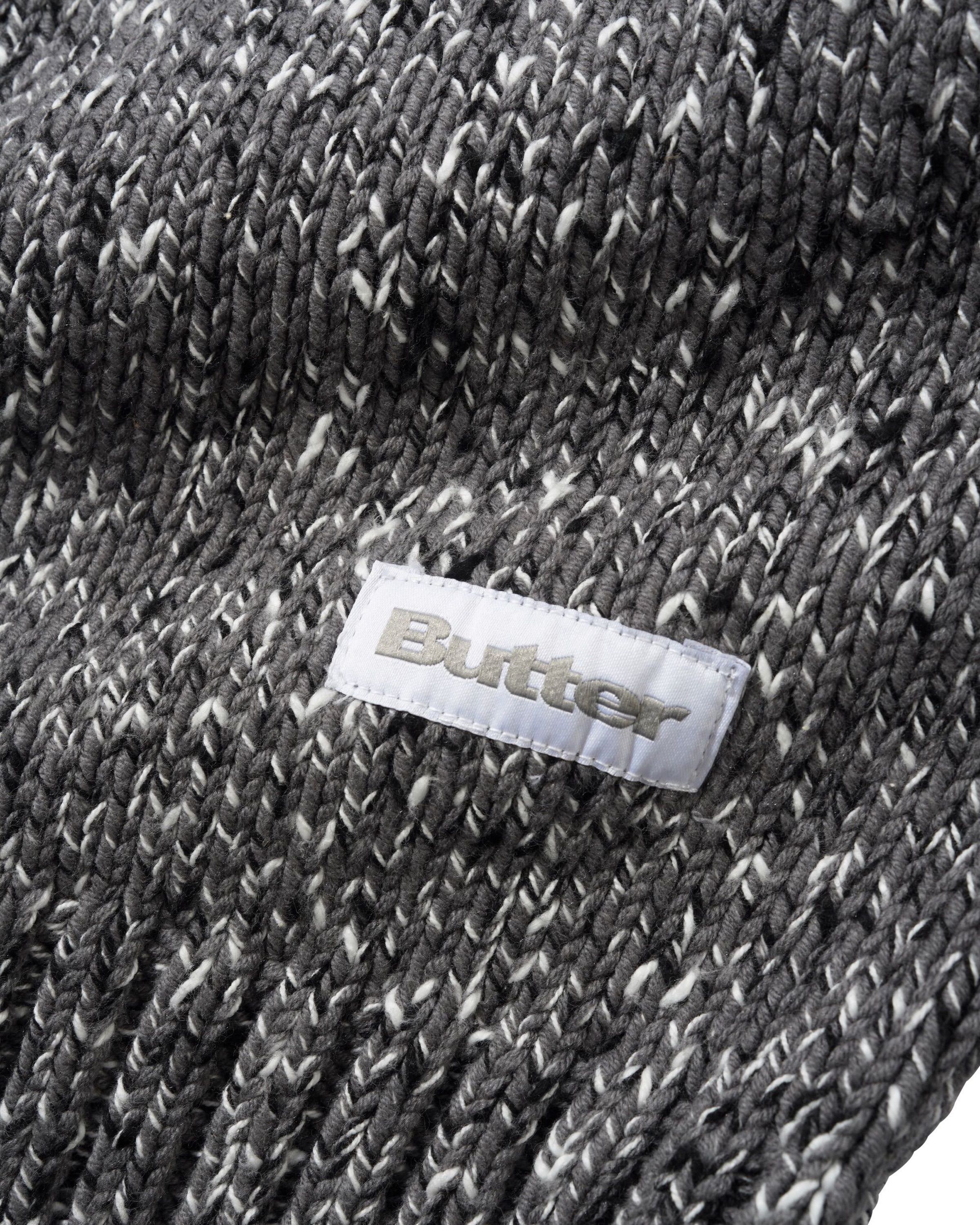 BUTTER - Speckle Knit Sweater - CHARCOAL