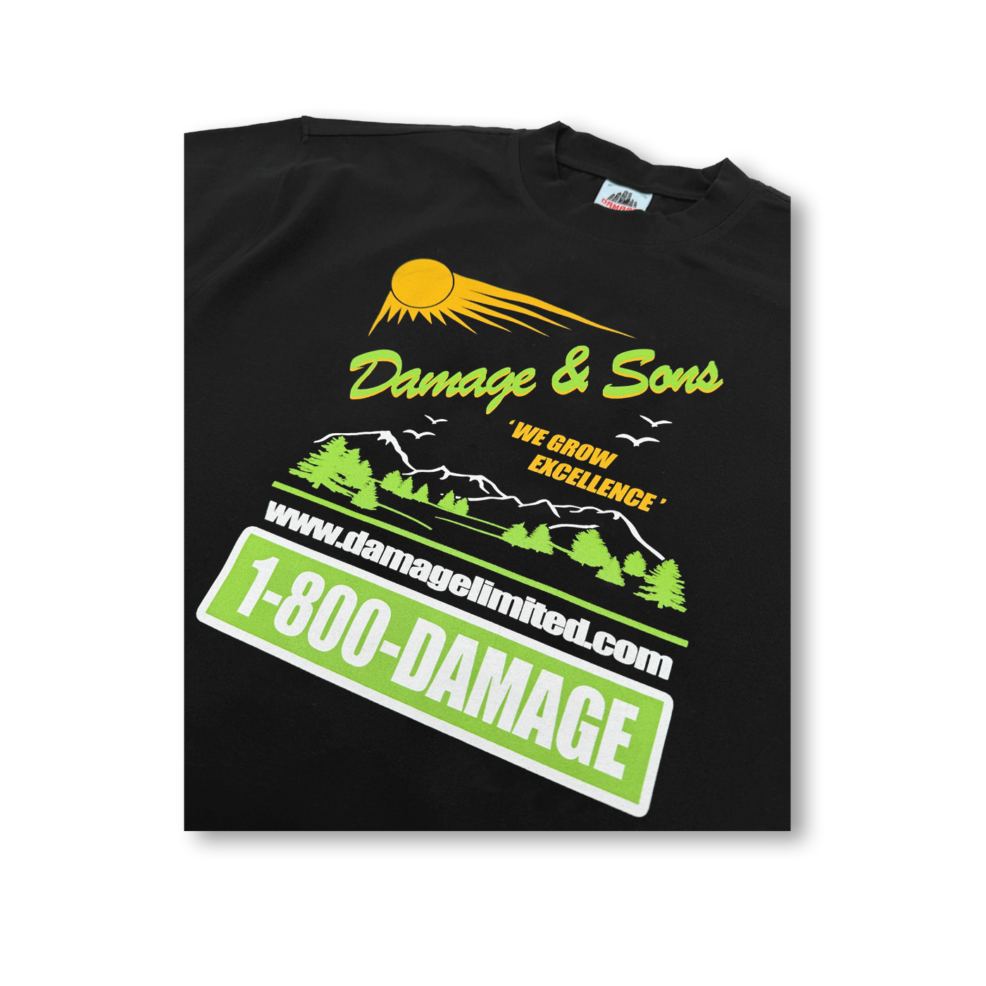 DAMAGE - LANDSCAPERS TEE - BLACK