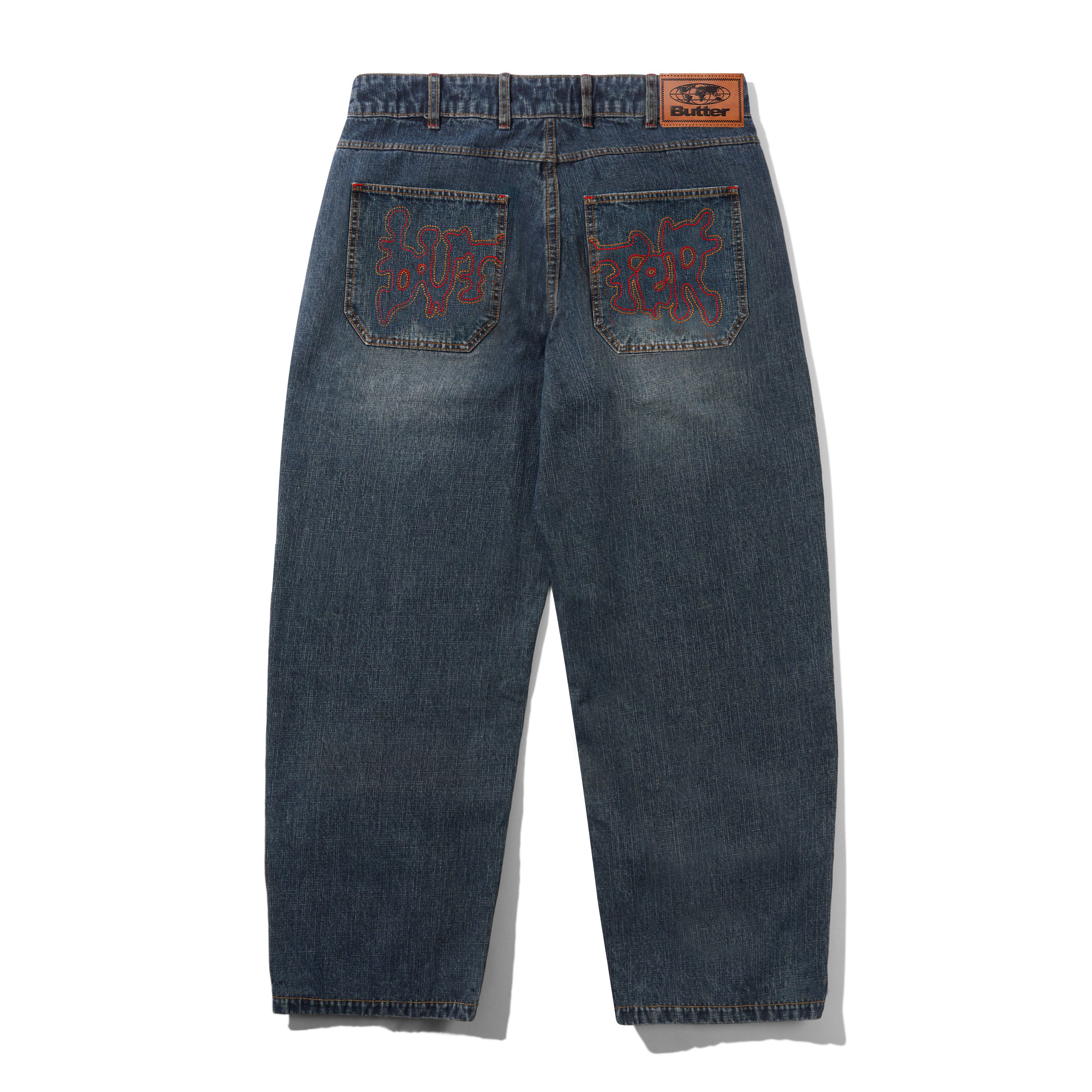 BUTTER - BLOTCH DENIM JEANS - NAVY