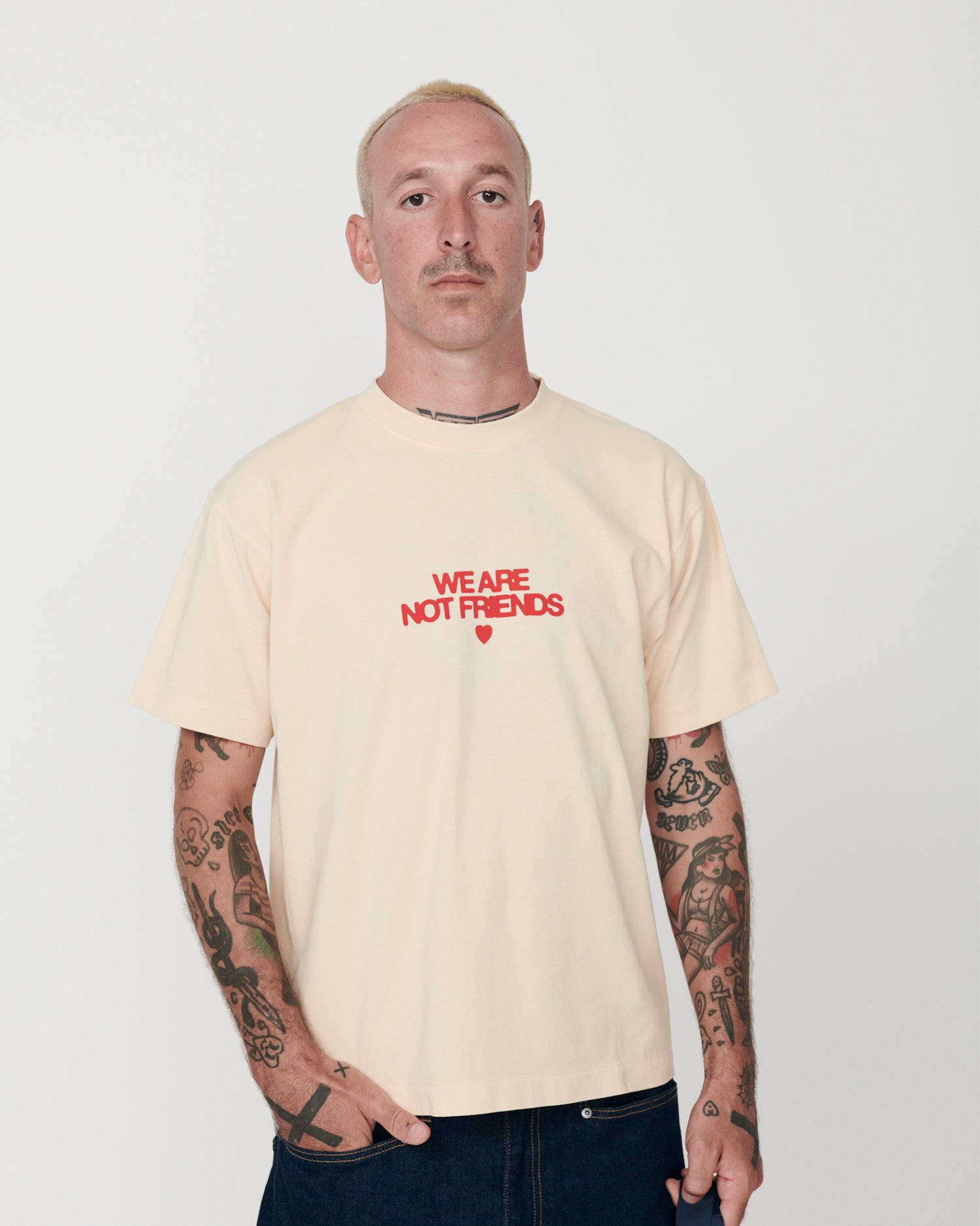 WE ARE NOT FRIENDS - OFF BOLD LOVE T-SHIRT