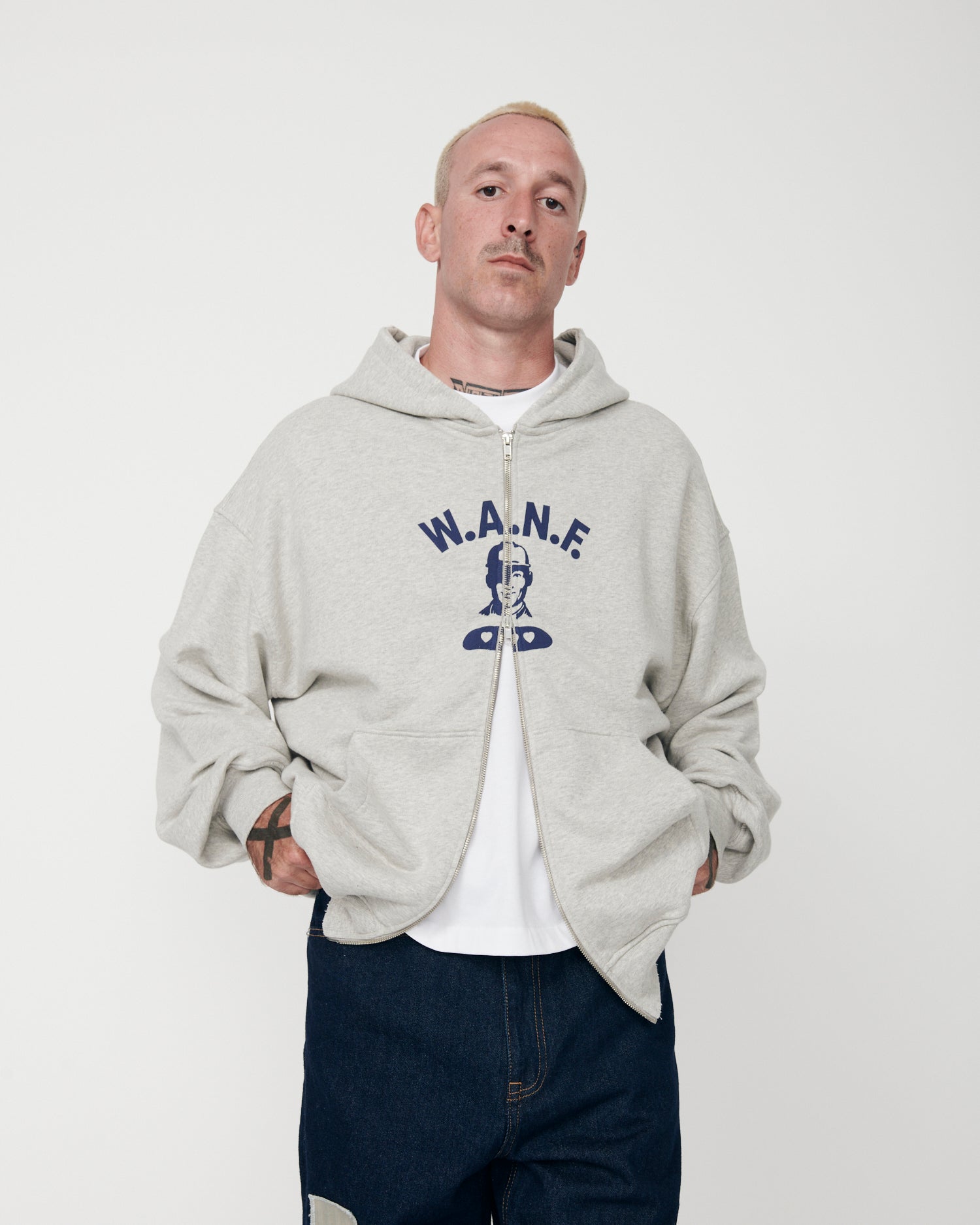 WE ARE NOT FRIENDS - BOXY COLLEGE HOODIE