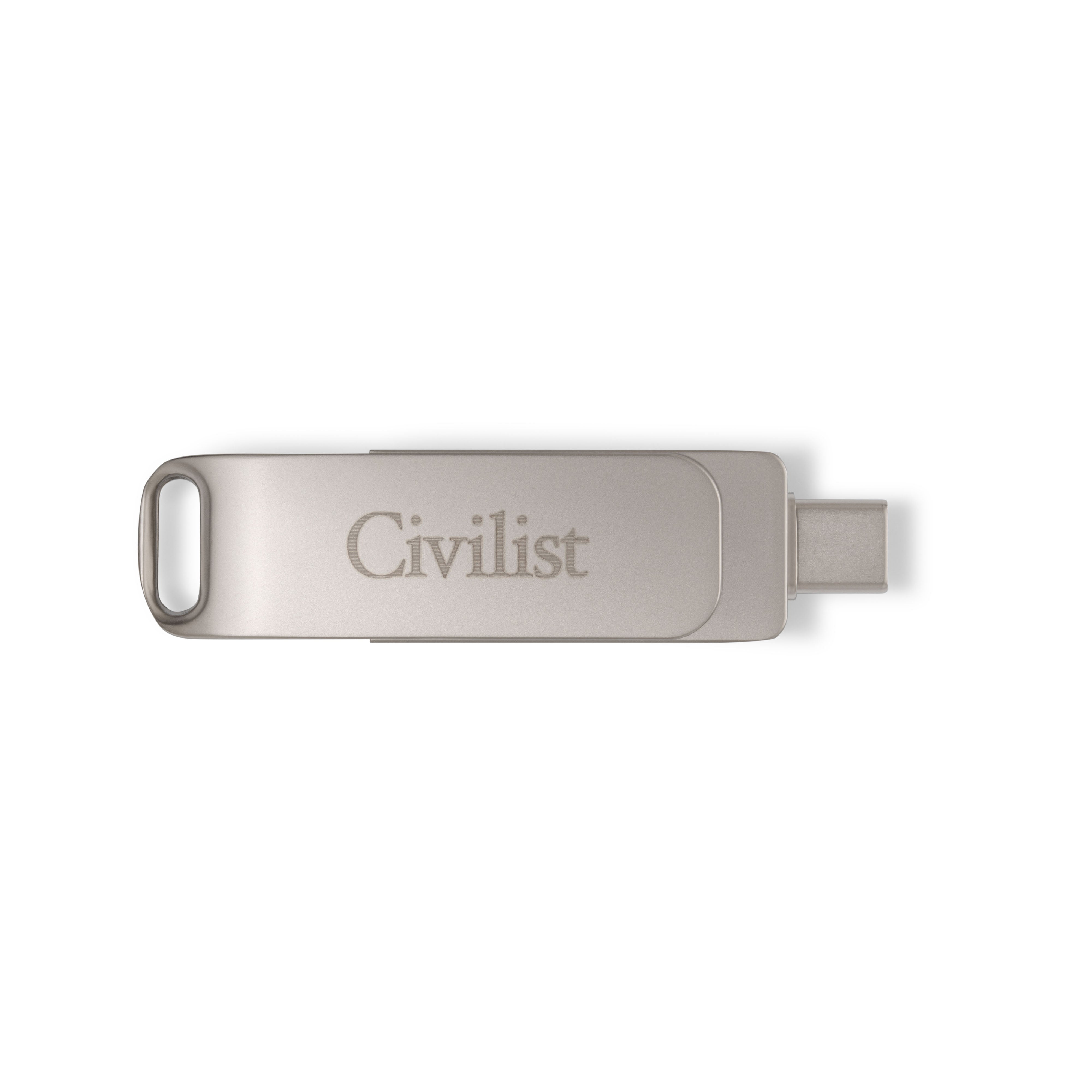 CIVILIST - 2 IN 1 USB STICK - SILVER