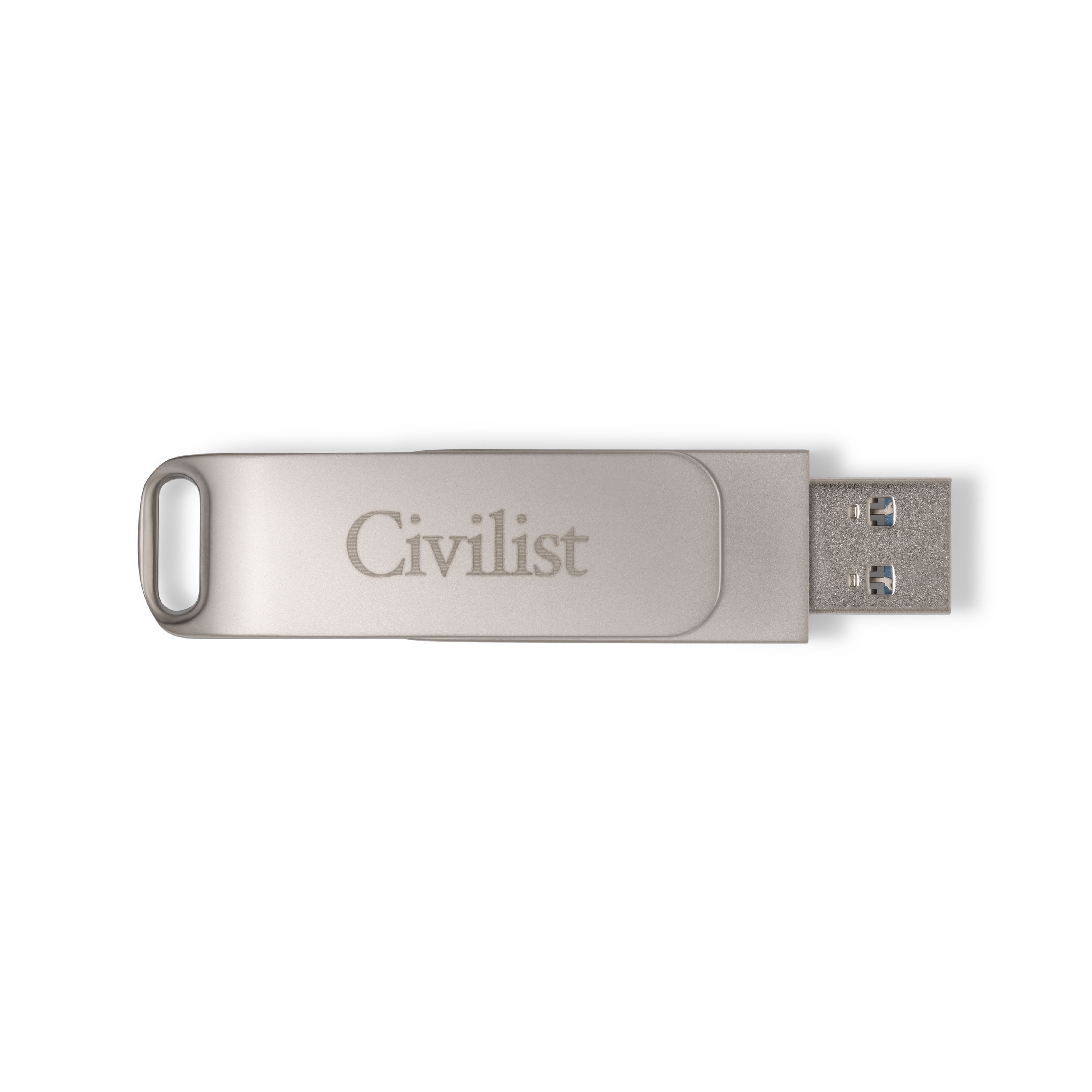 CIVILIST - 2 IN 1 USB STICK - SILVER