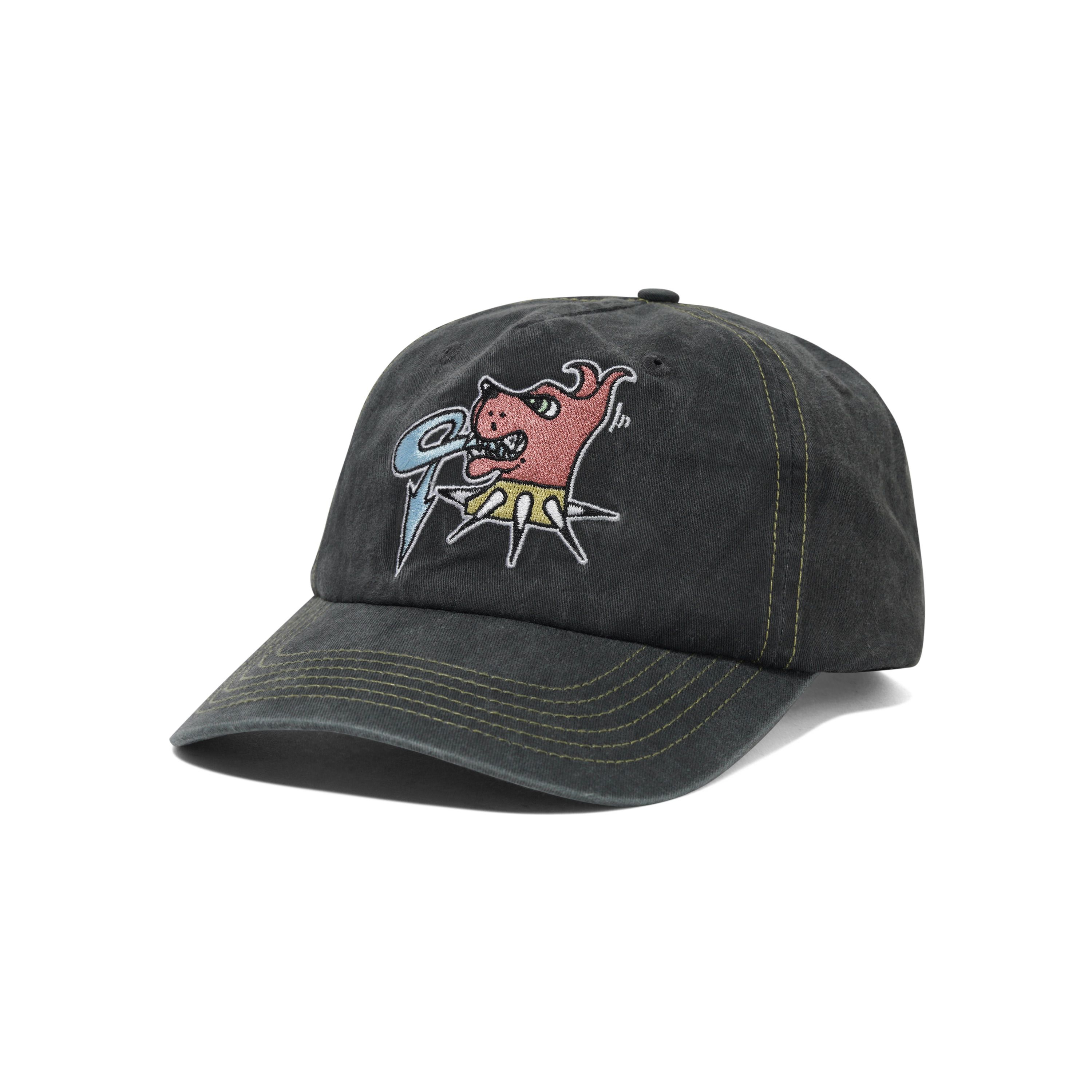 BUTTER - CANINE 5 PANEL CAP - WASHED BLACK