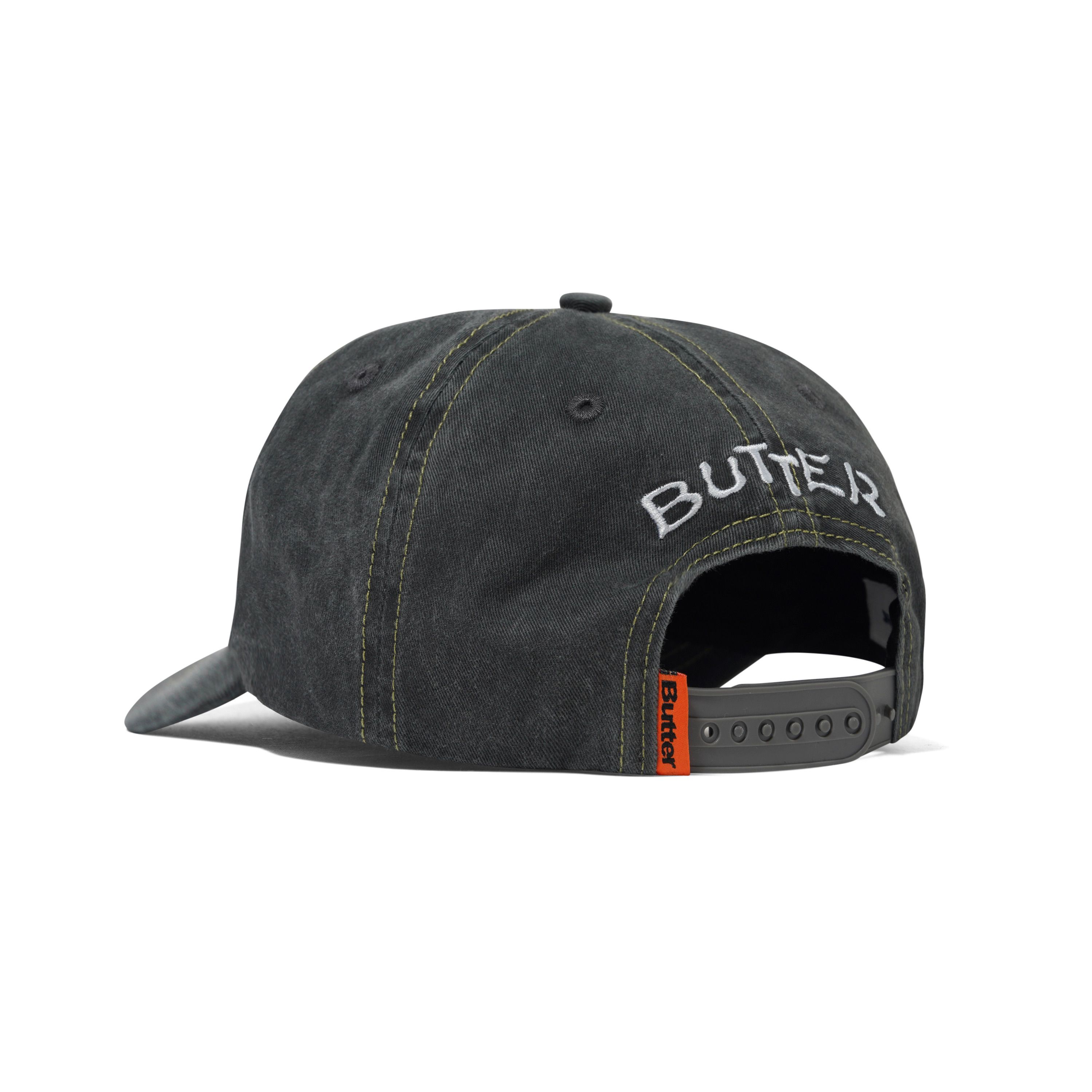 BUTTER - CANINE 5 PANEL CAP - WASHED BLACK