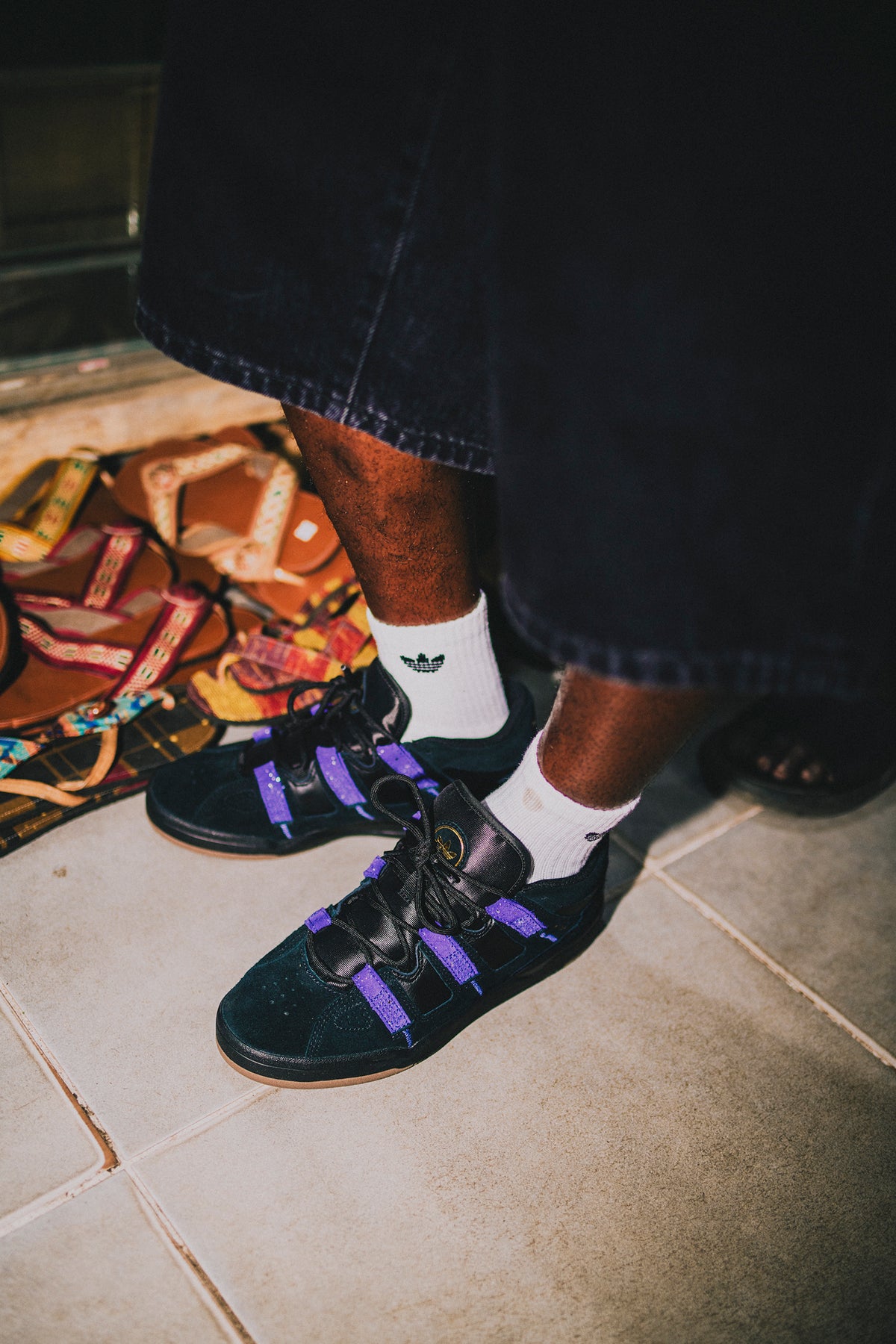 ADIDAS - KADER - BLACK/PURPLE