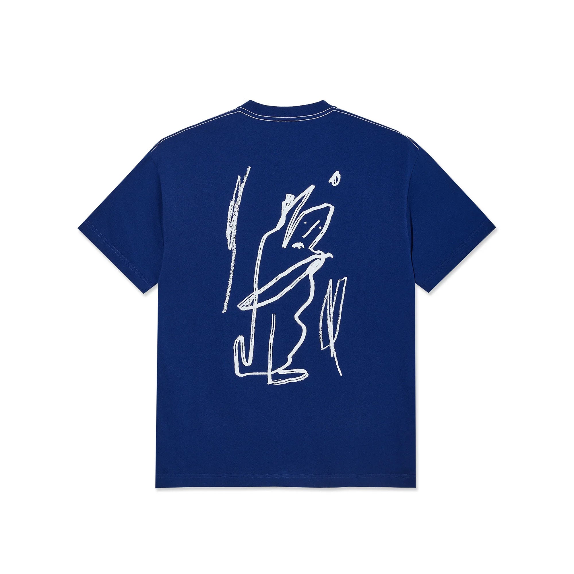 POLAR - Contrast Tee | Doodle - Ultramarine/White