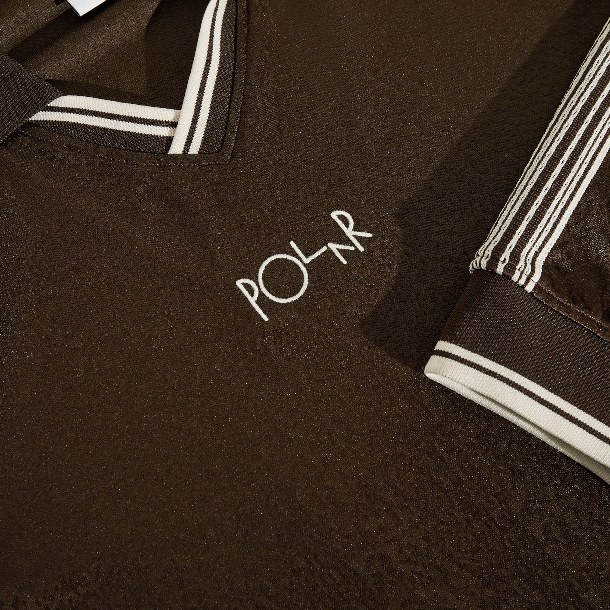 POLAR - DAVIE LS SHIRT - CHOCOLATE/IVORY