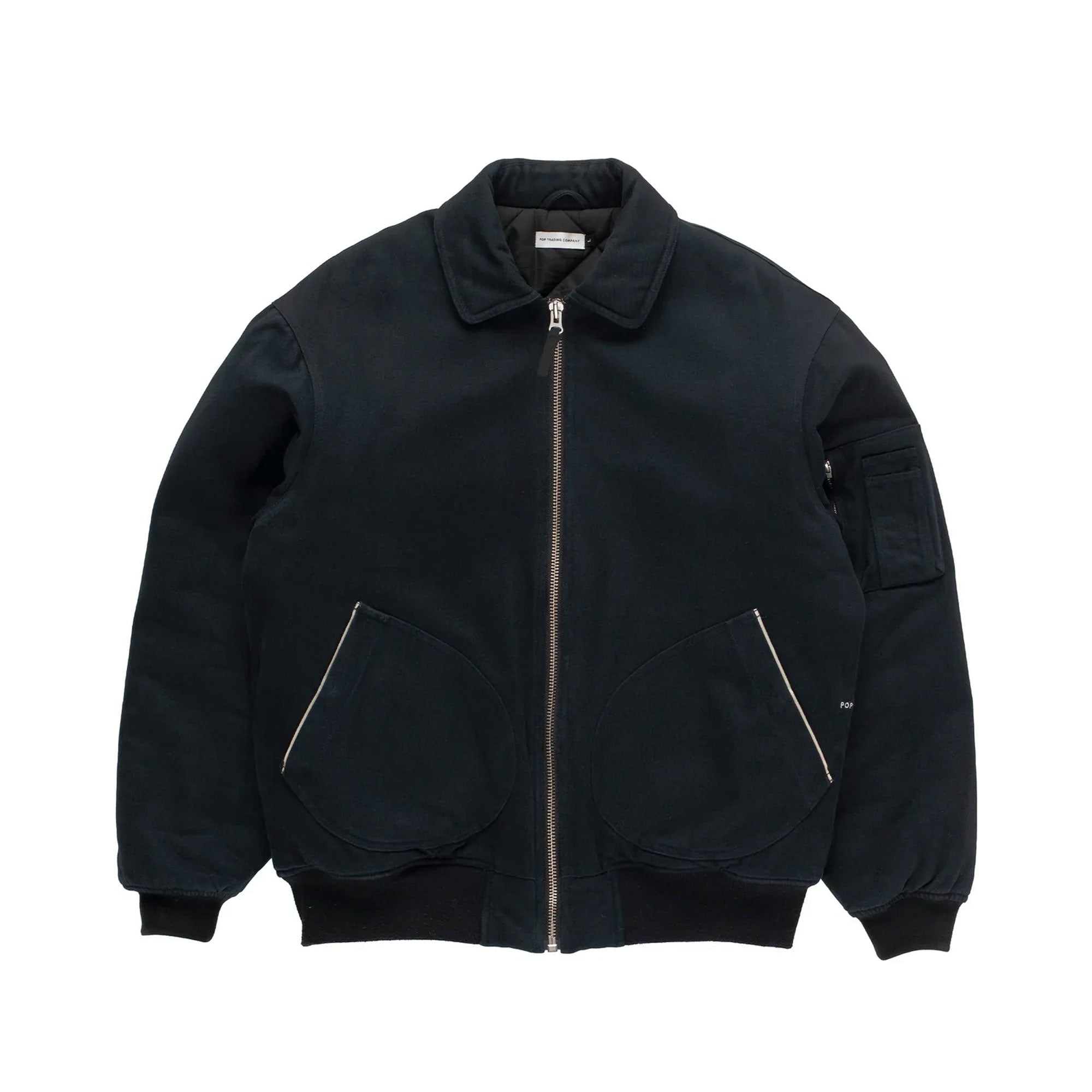 POP TRADING COMPANY - FLIGHT JACKET - BLACK