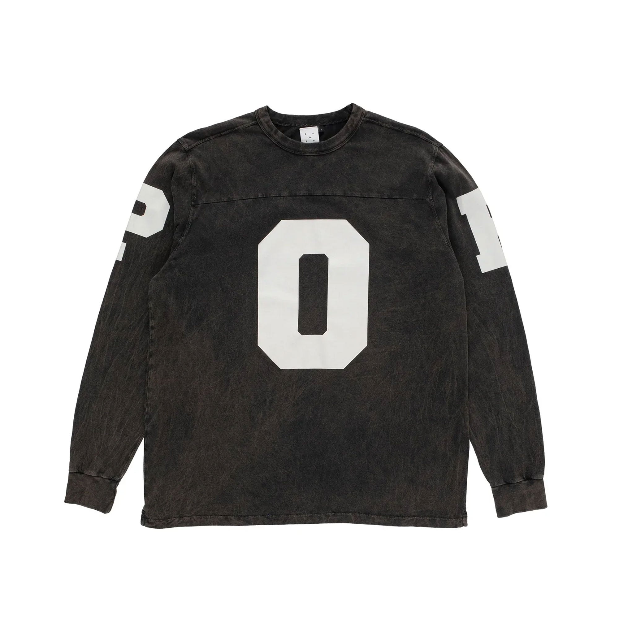 POP TRADING COMPANY - FOOTBALL LONGSLEEVE - BLACK