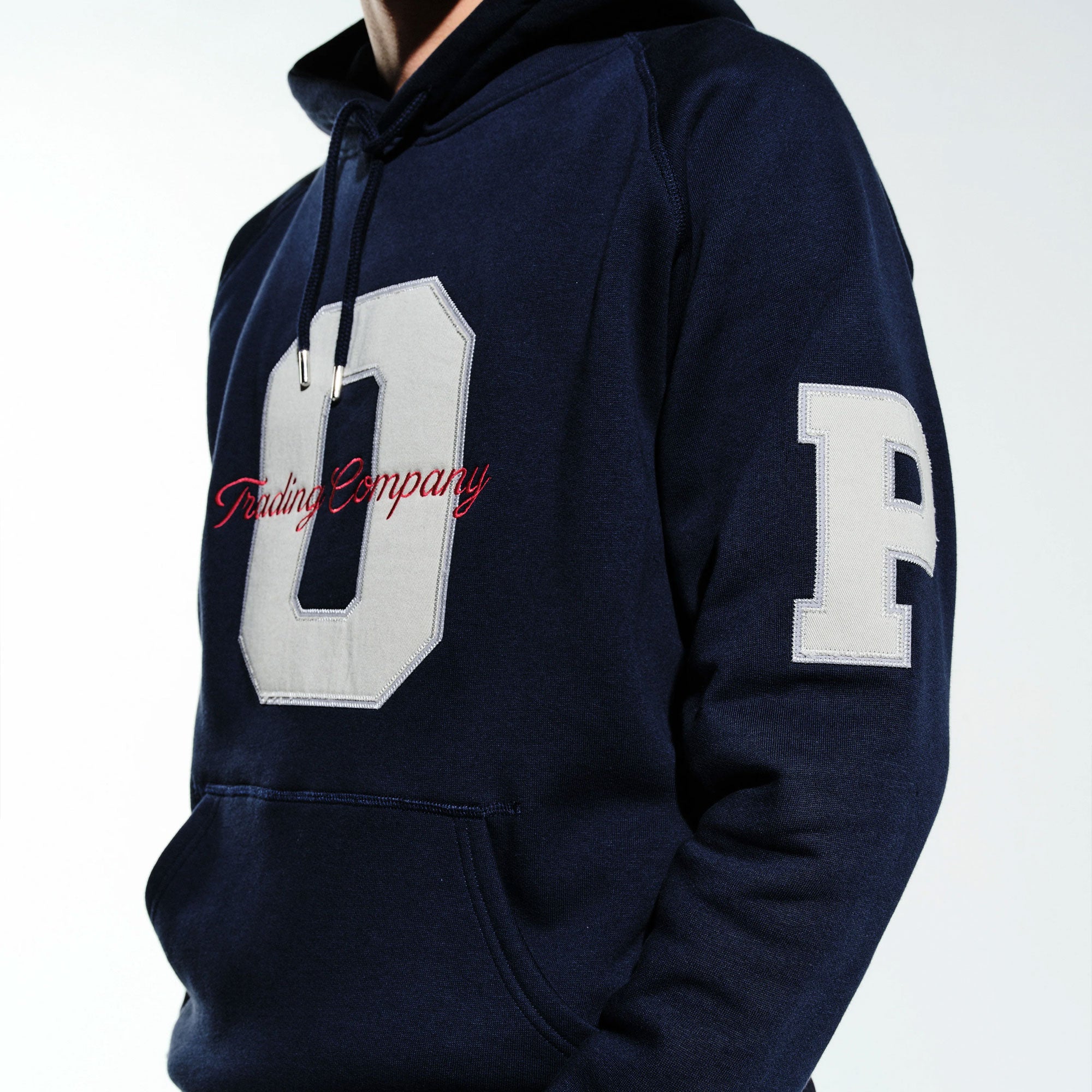 POP TRADING COMPANY - Sudadera con capucha negra y blanca