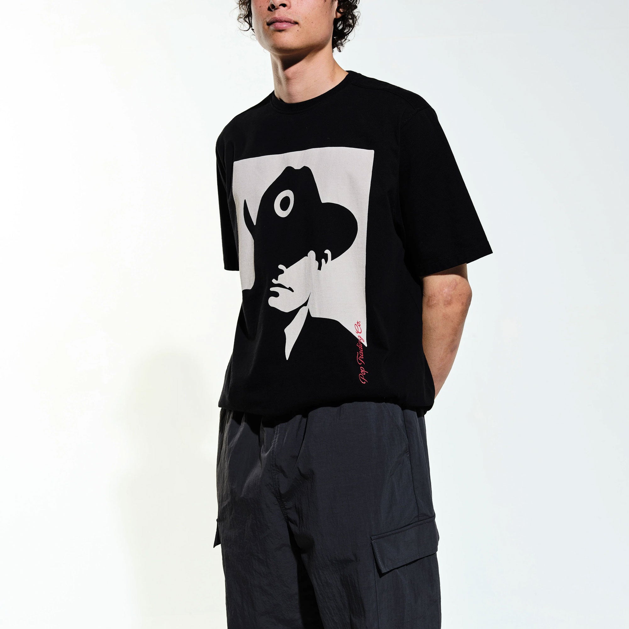 POP TRADING COMPANY - Sudadera con capucha negra y blanca
