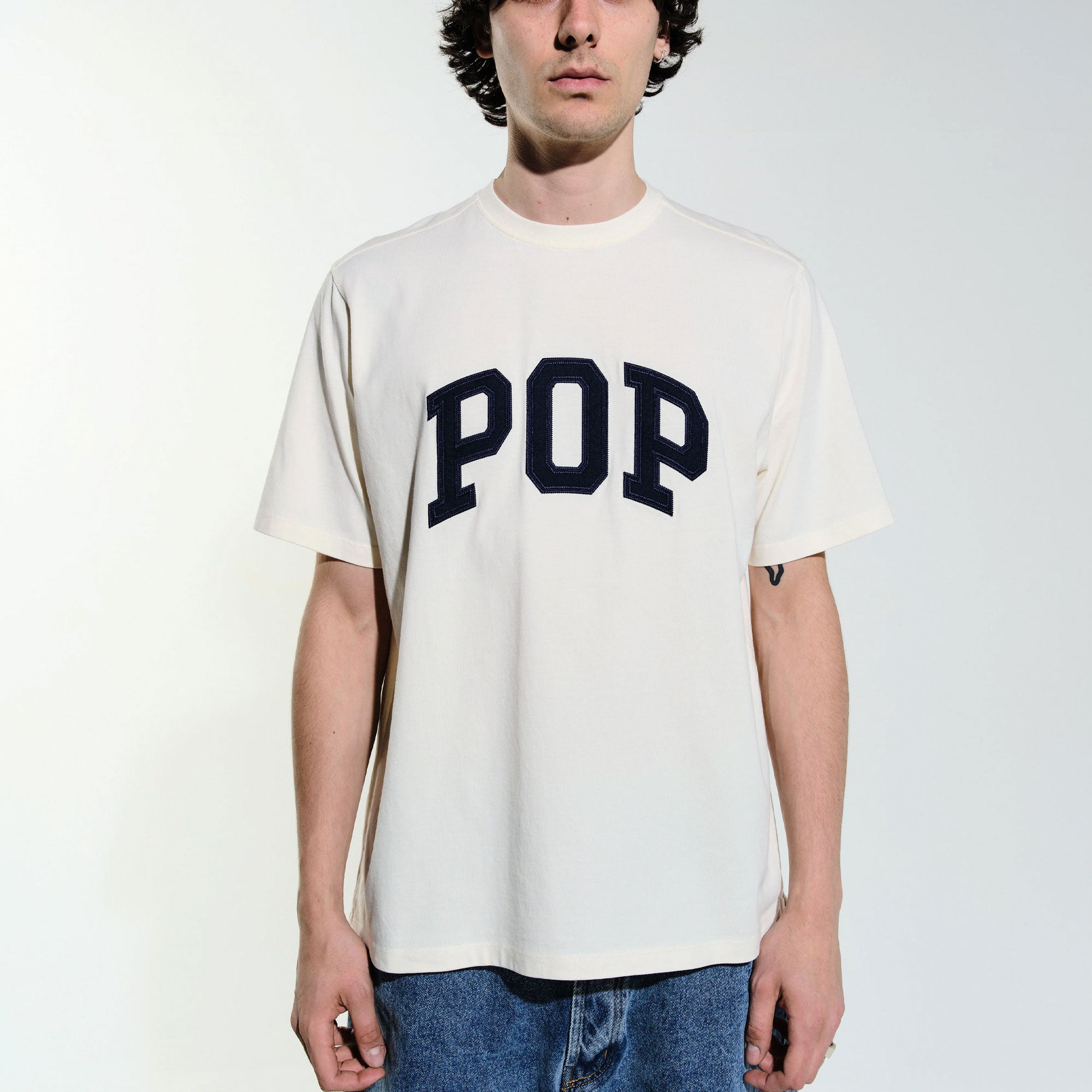 POP TRADING COMPANY - Sudadera con capucha negra y blanca