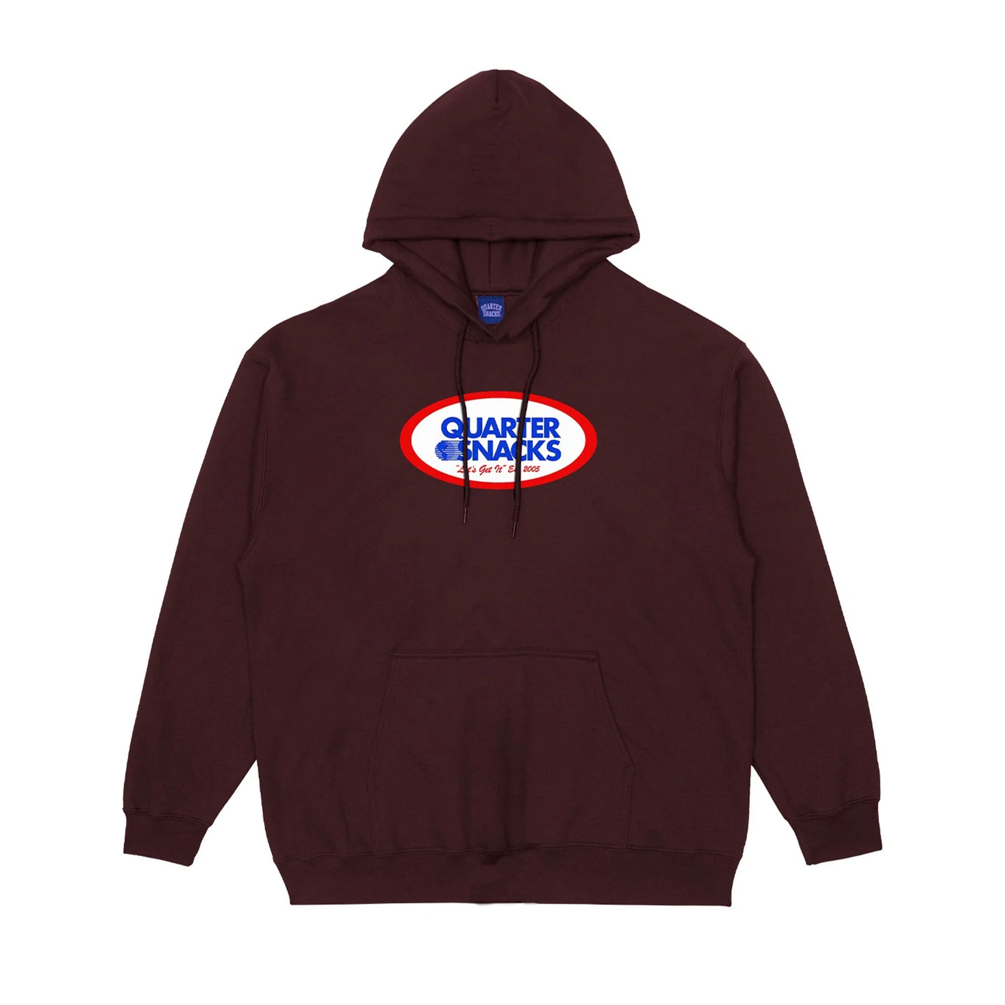 QUARTERSNACKS - OVAL PULLOVER HOODY - MAROON