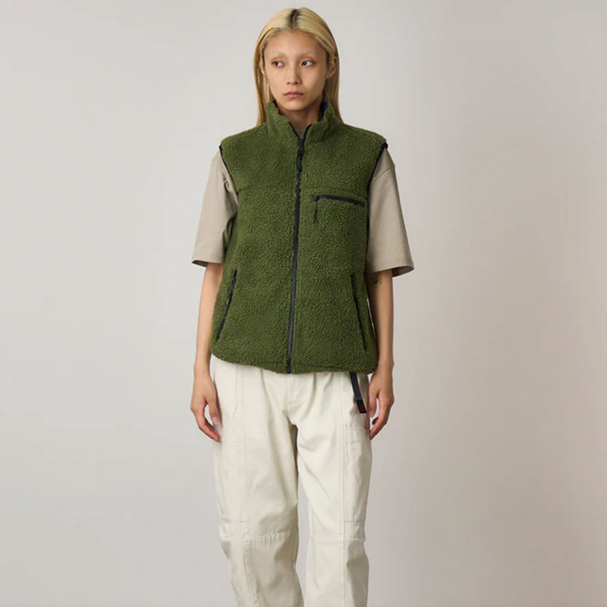 GRAMICCI - Reversible Sherpa Vest - DUSTY/NAVY