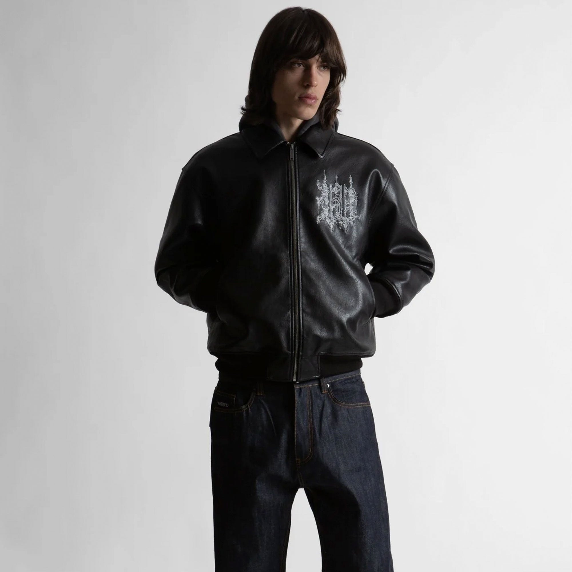 WASTED PARIS - STRONGHOLD VARSITY JACKET - BLACK