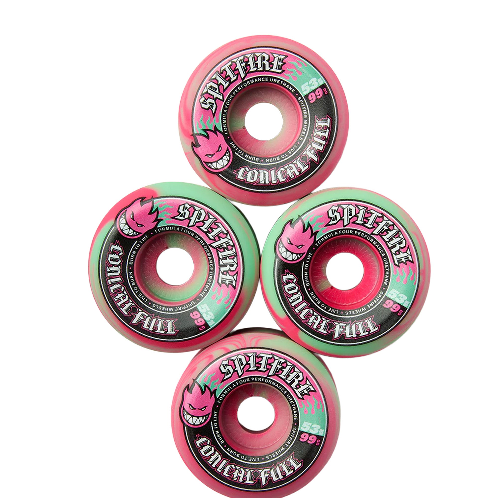 SPITFIRE - F4 - CONICAL FULL - 53MM - 99d PINK SWIRL