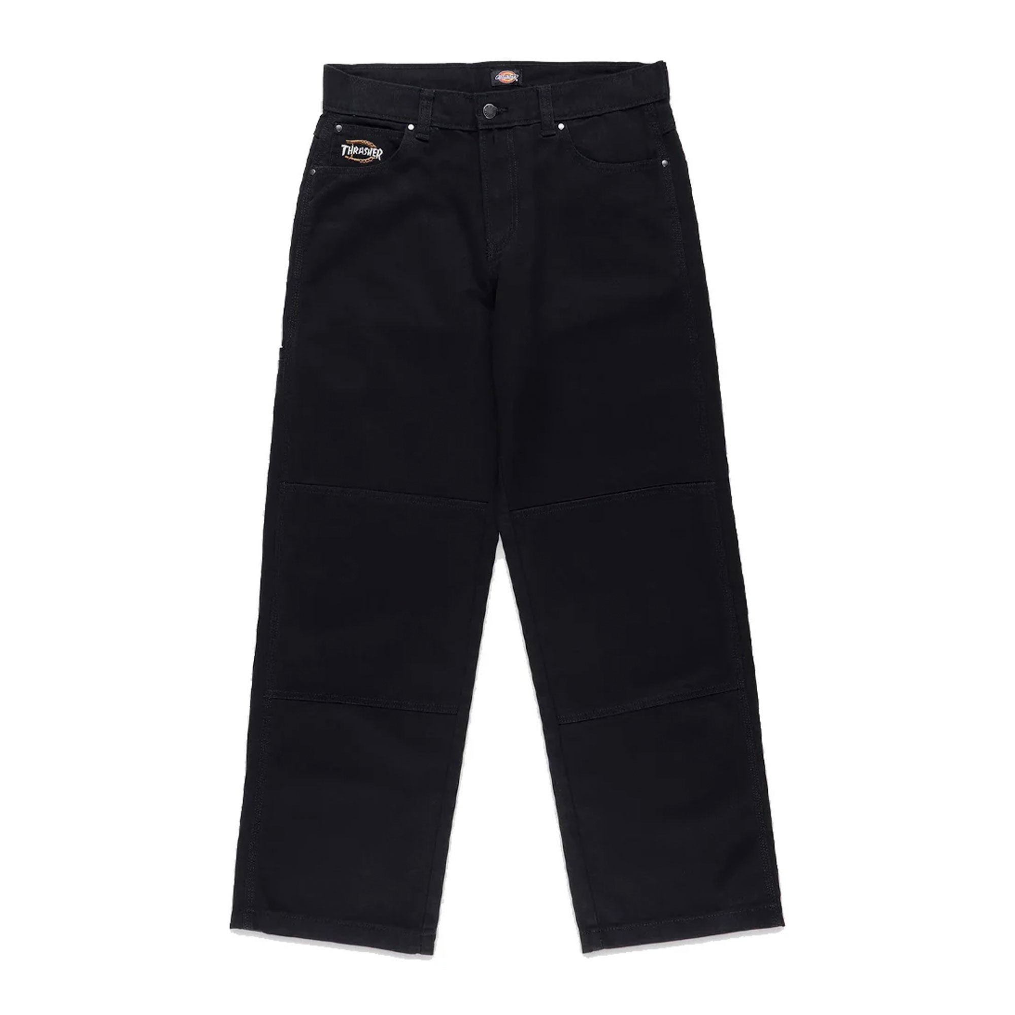 DICKIES - X TRASHER DOUBLE KNEE PANTS - BLACK