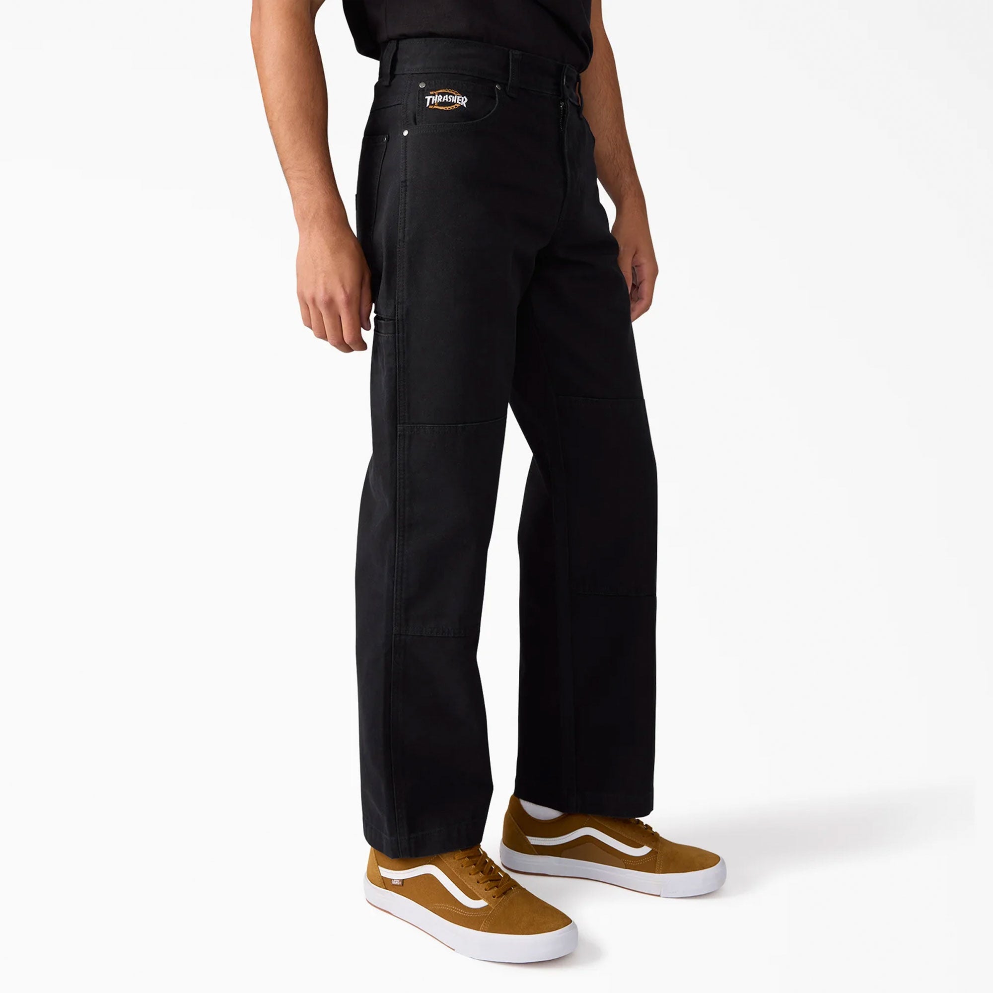 DICKIES - X TRASHER DOUBLE KNEE PANTS - BLACK